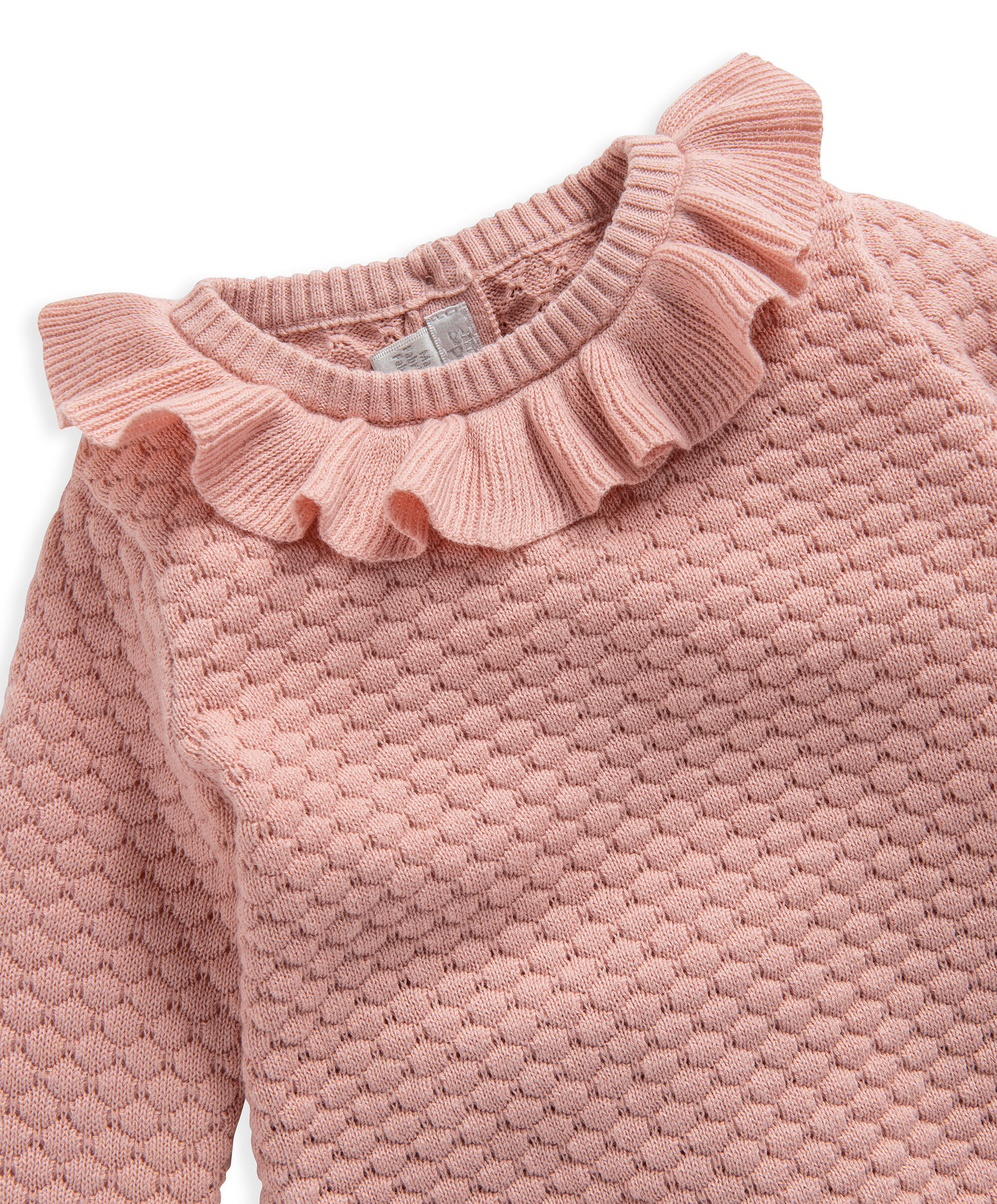 طقم منسوج بلون وردي - قطعتان image number 4