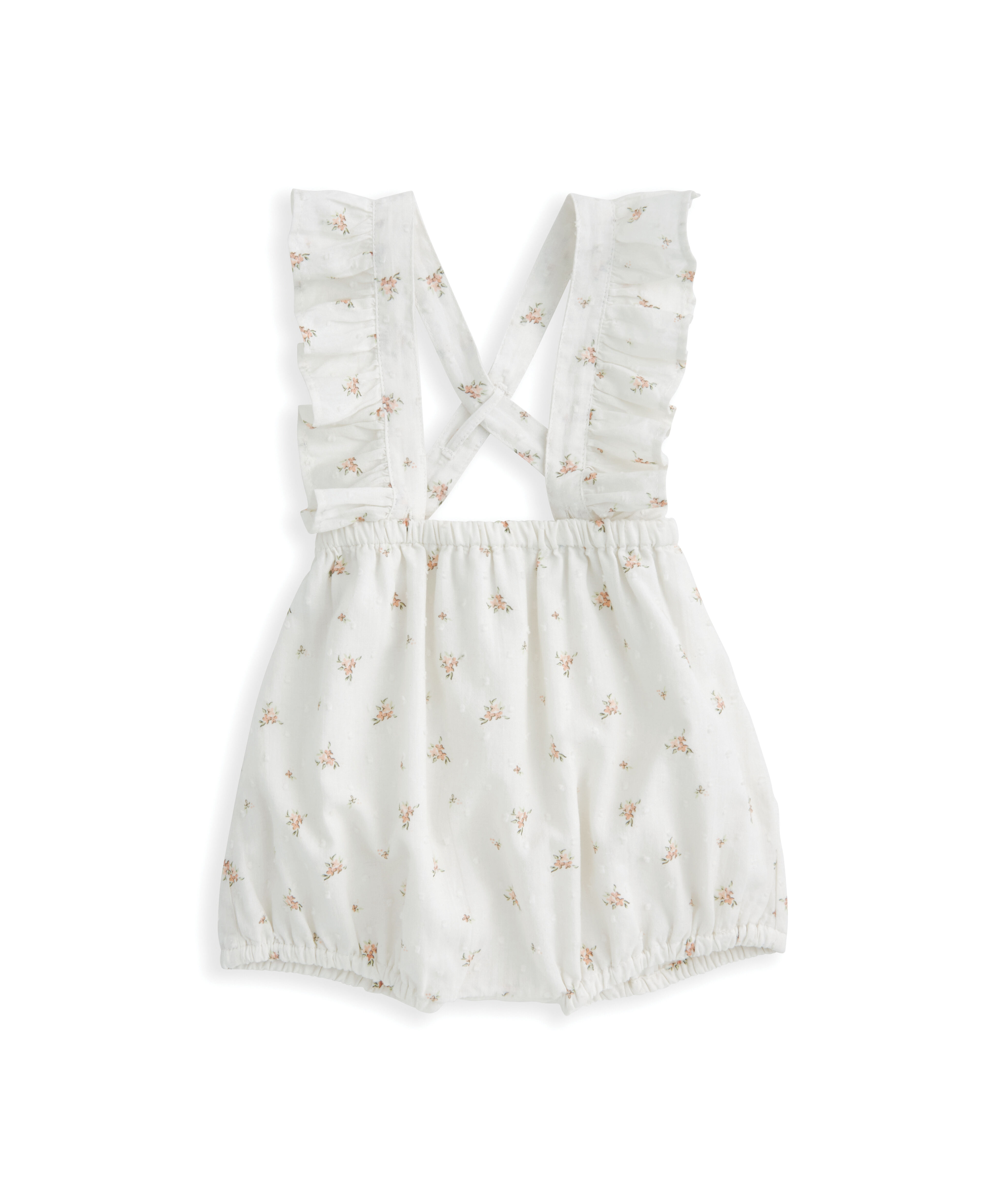 طقم رومبر ولباس قطعة واحدة بنقشة زهور - قطعتان image number 5