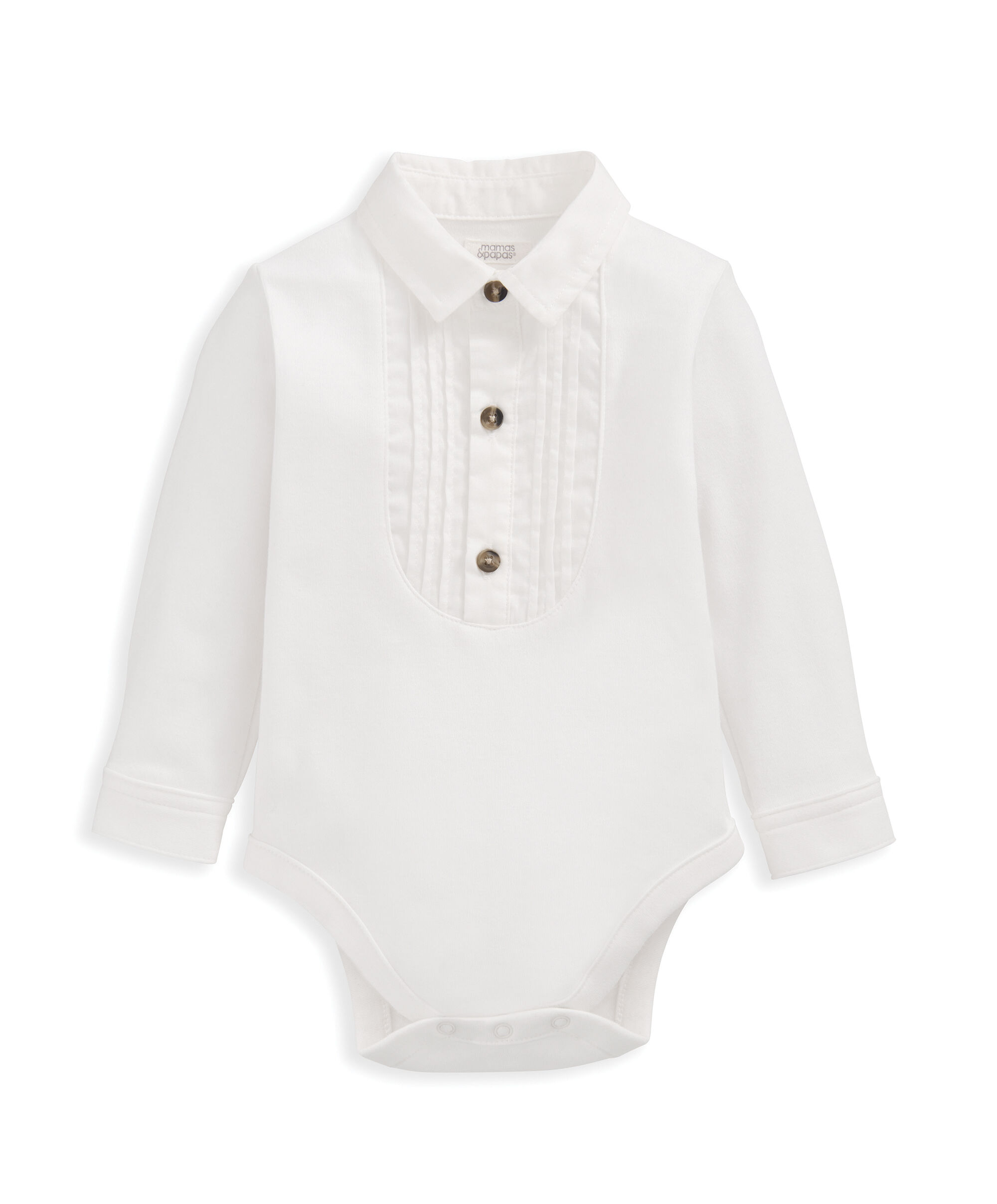 لباس قطعة واحدة بتصميم قميص وربطة عنق فراشة  image number 2