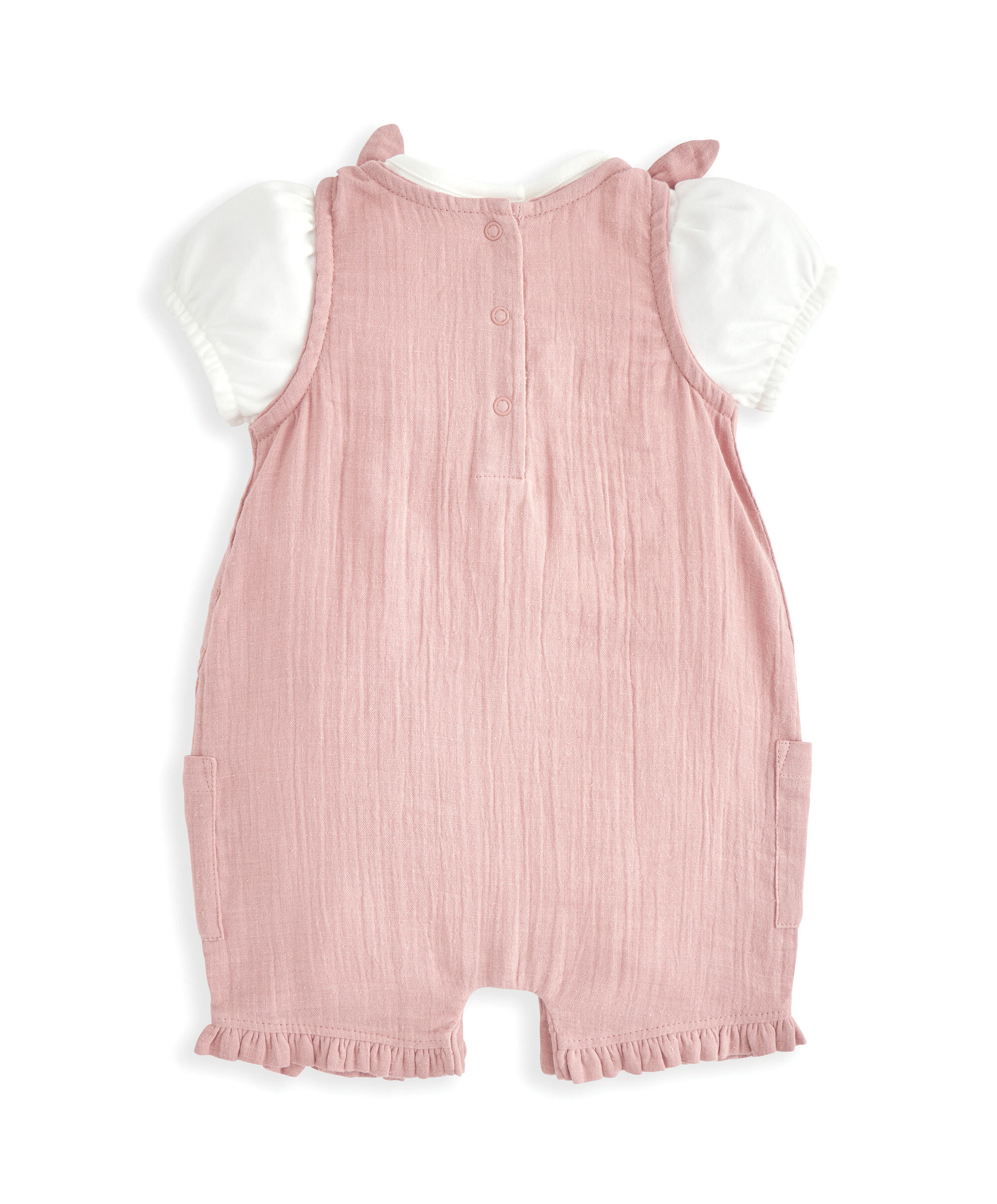 طقم رومبر مجعد ولباس قطعة واحدة - قطعتان image number 3