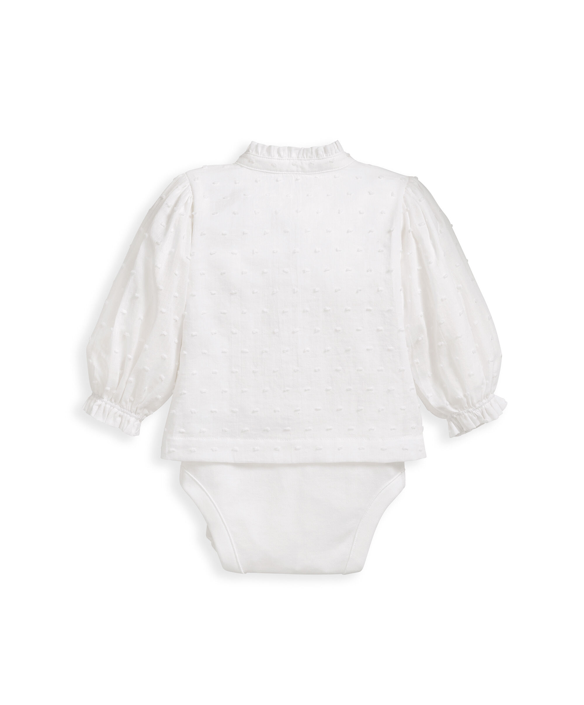 لباس قطعة واحدة بكشكش دانتيل image number 3