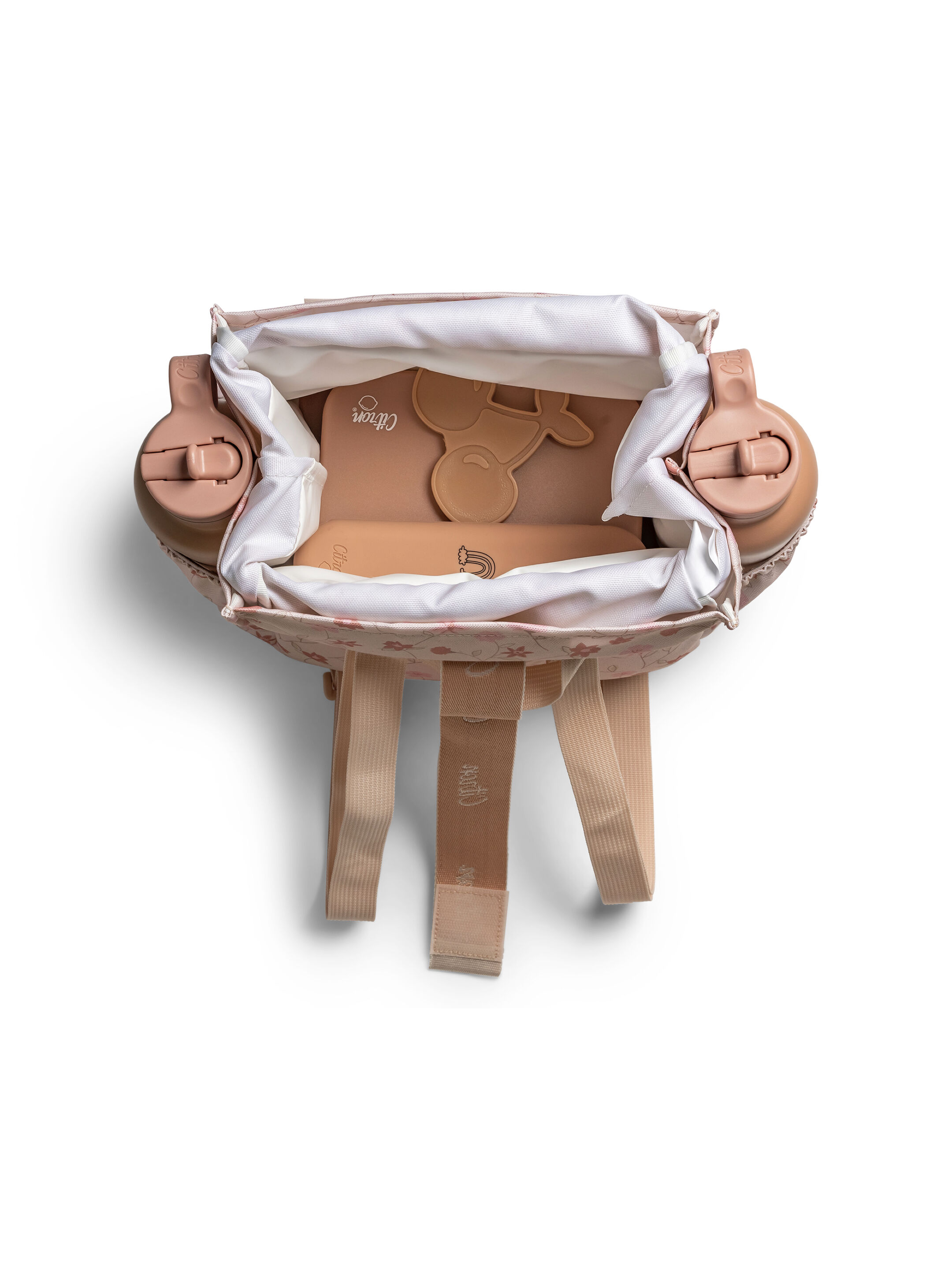 حقيبة غداء عازلة للحرارة بتصميم ملفوف من سيترون - نقشة زهور image number 5