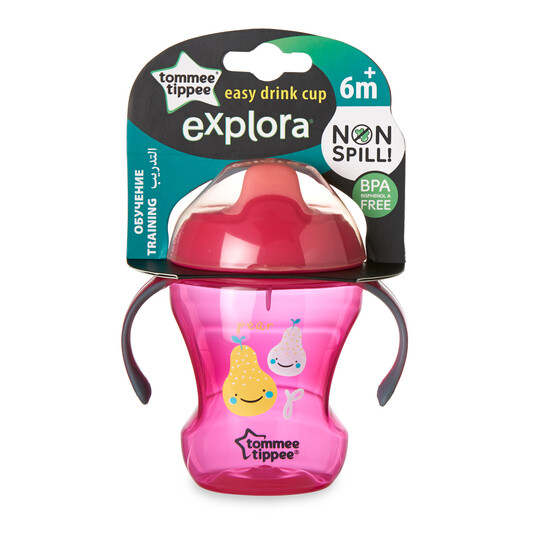 كوب إكسبلورا سهل الاستخدام للأطفال من عمر 7 أشهر ويزيد من تومي تيبي - باللون الوردي image number 1