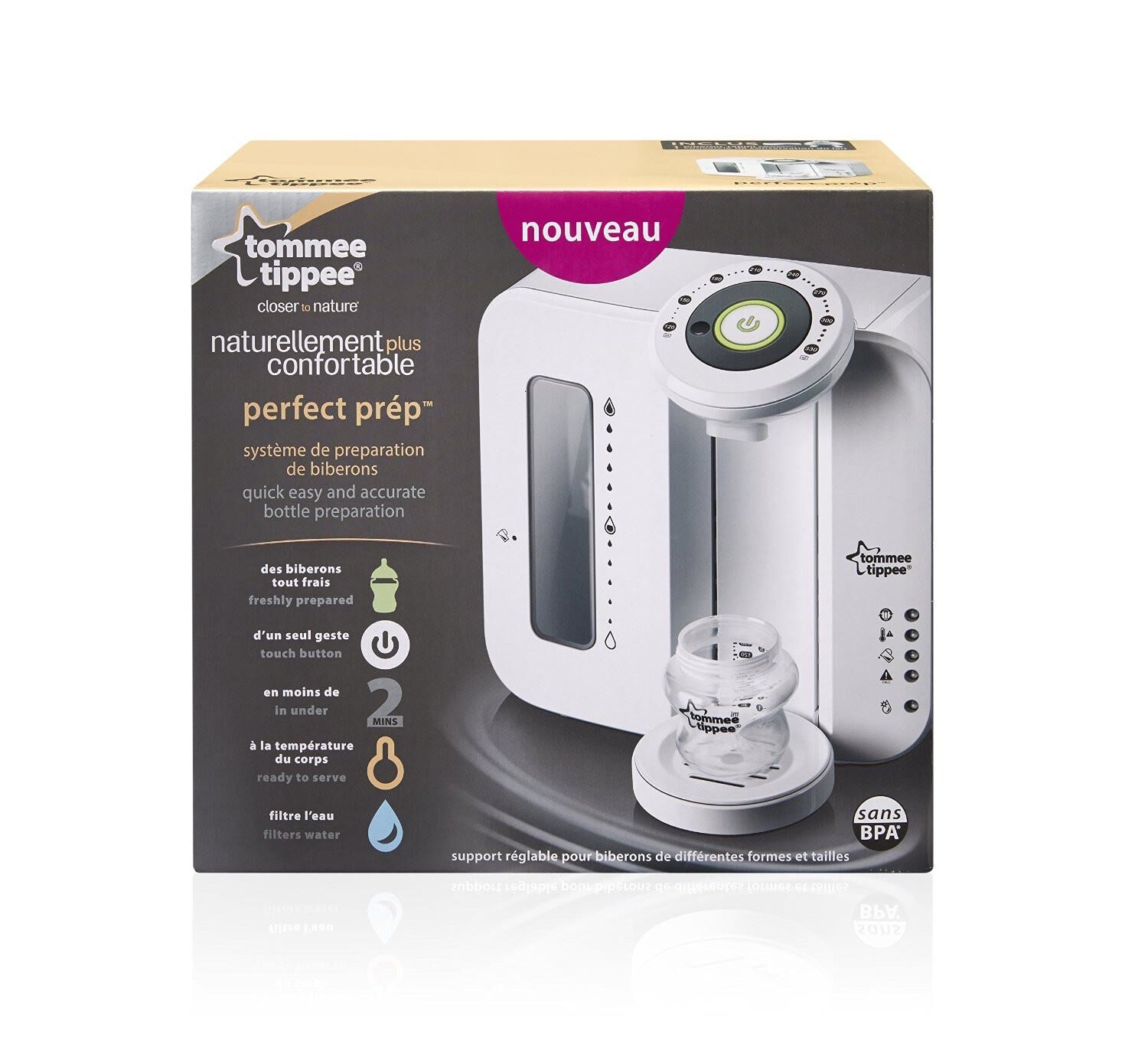 جهاز تحضير زجاجة الرضعات Perfect Prep من Tommee Tippee - لون أبيض image number 3