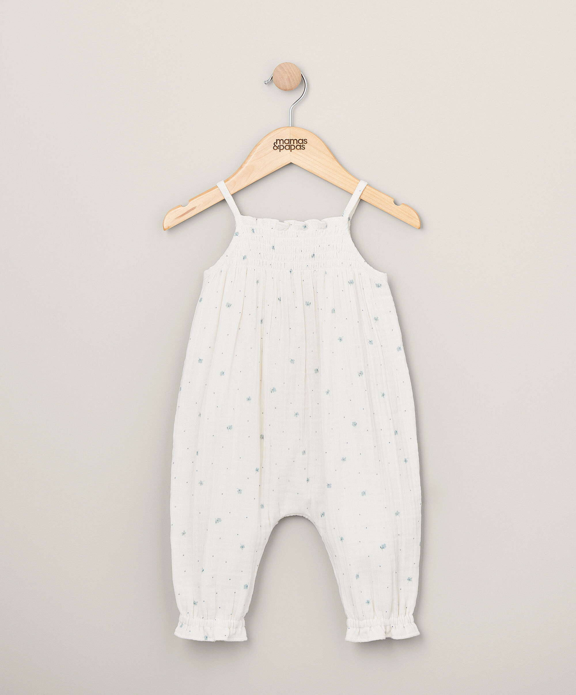 رومبر بحمالات ونقشة زهور - وردي