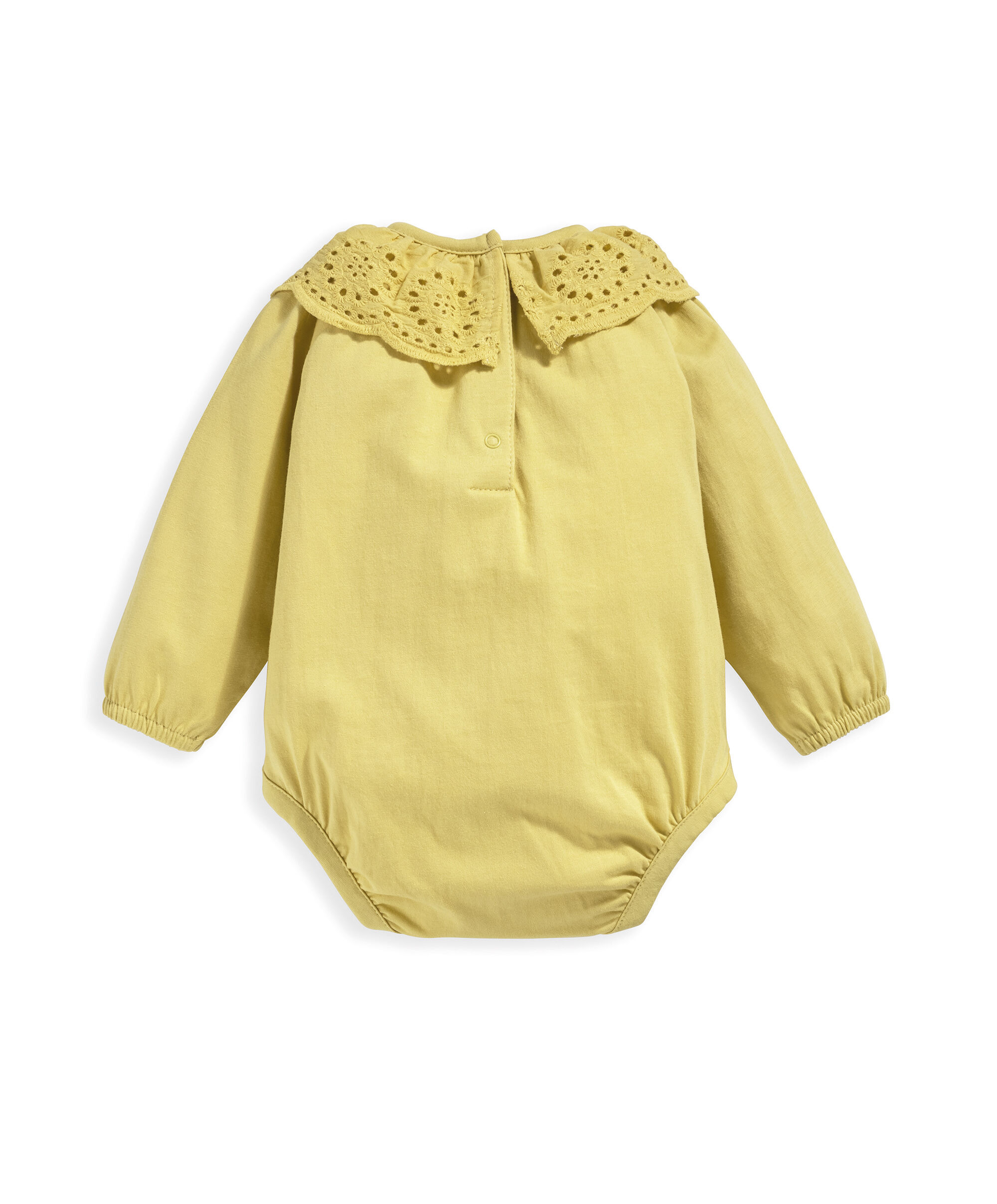 لباس قطعة واحدة بياقة - أصفر image number 3