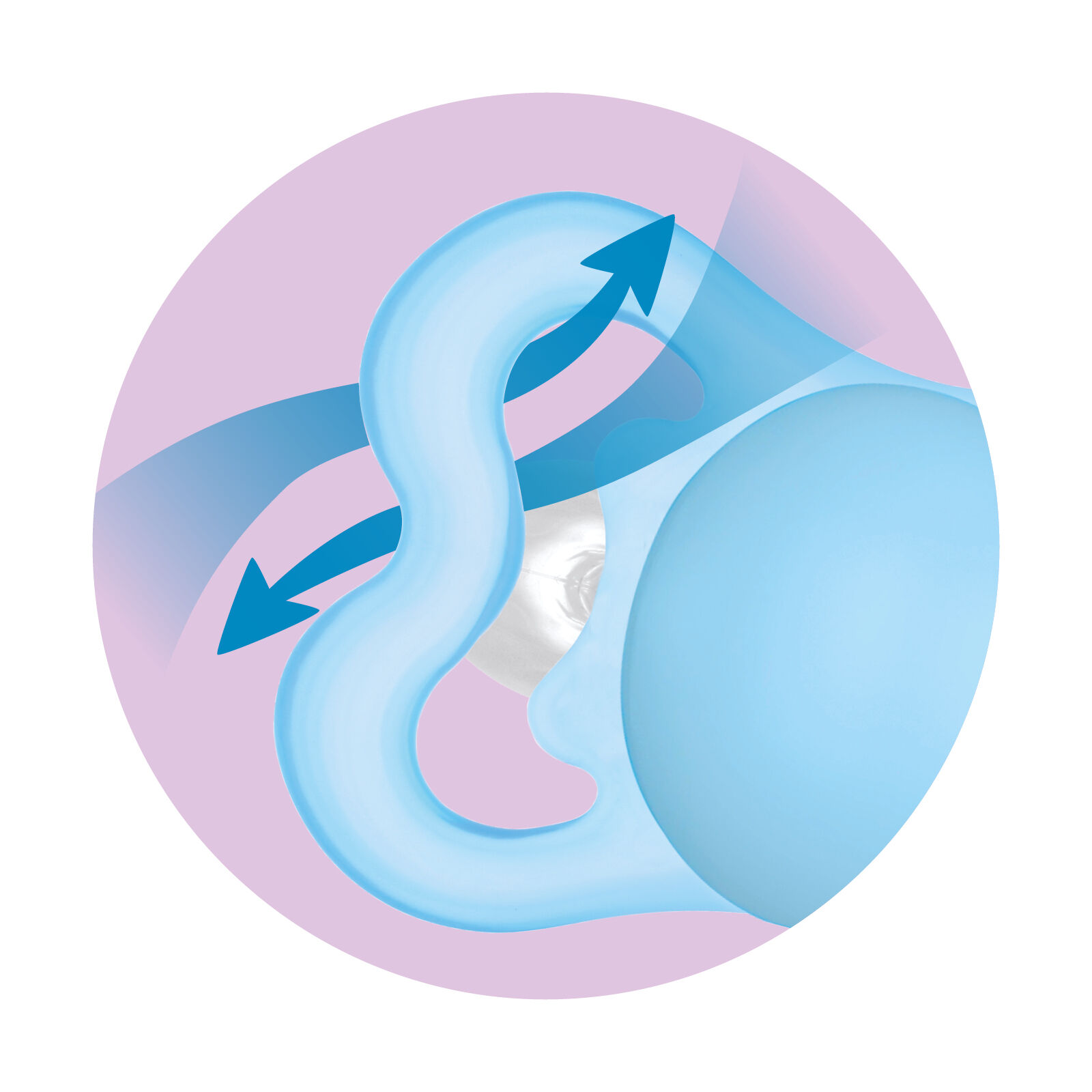 مجموعة لهايات مام بايبي سوبريم سيليكون من الولادة إلى ثلاث أشهر - أزرق وبيج، قطعتين image number 8