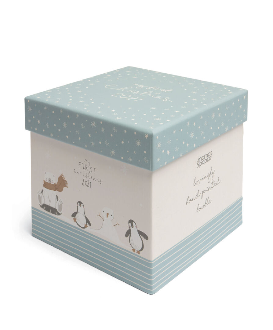 زينة شجرة كريسماس بنقشة My First Christmas - أزرق image number 3