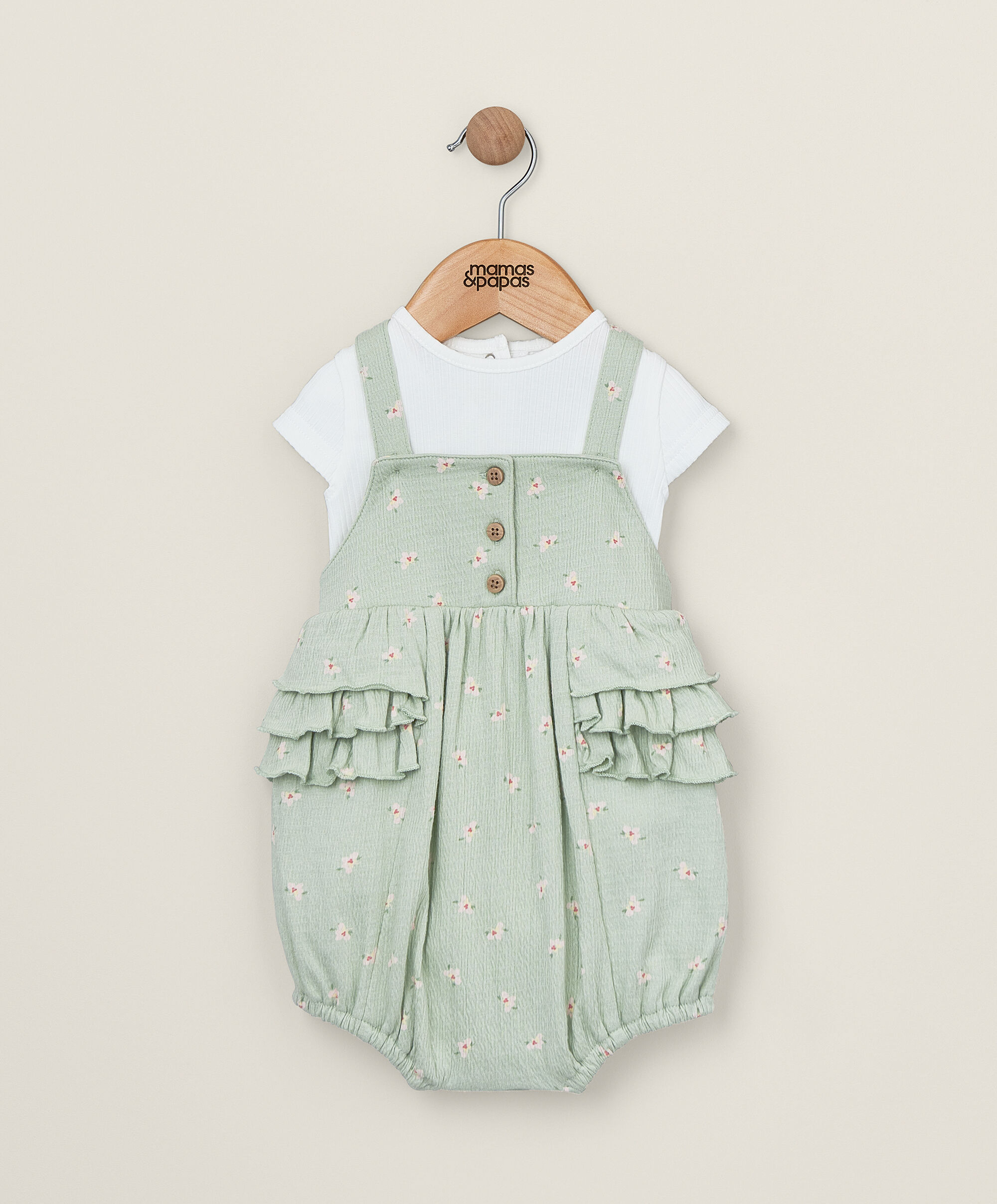 طقم لباس قطعة واحدة ورومبر قصير -قطعتان