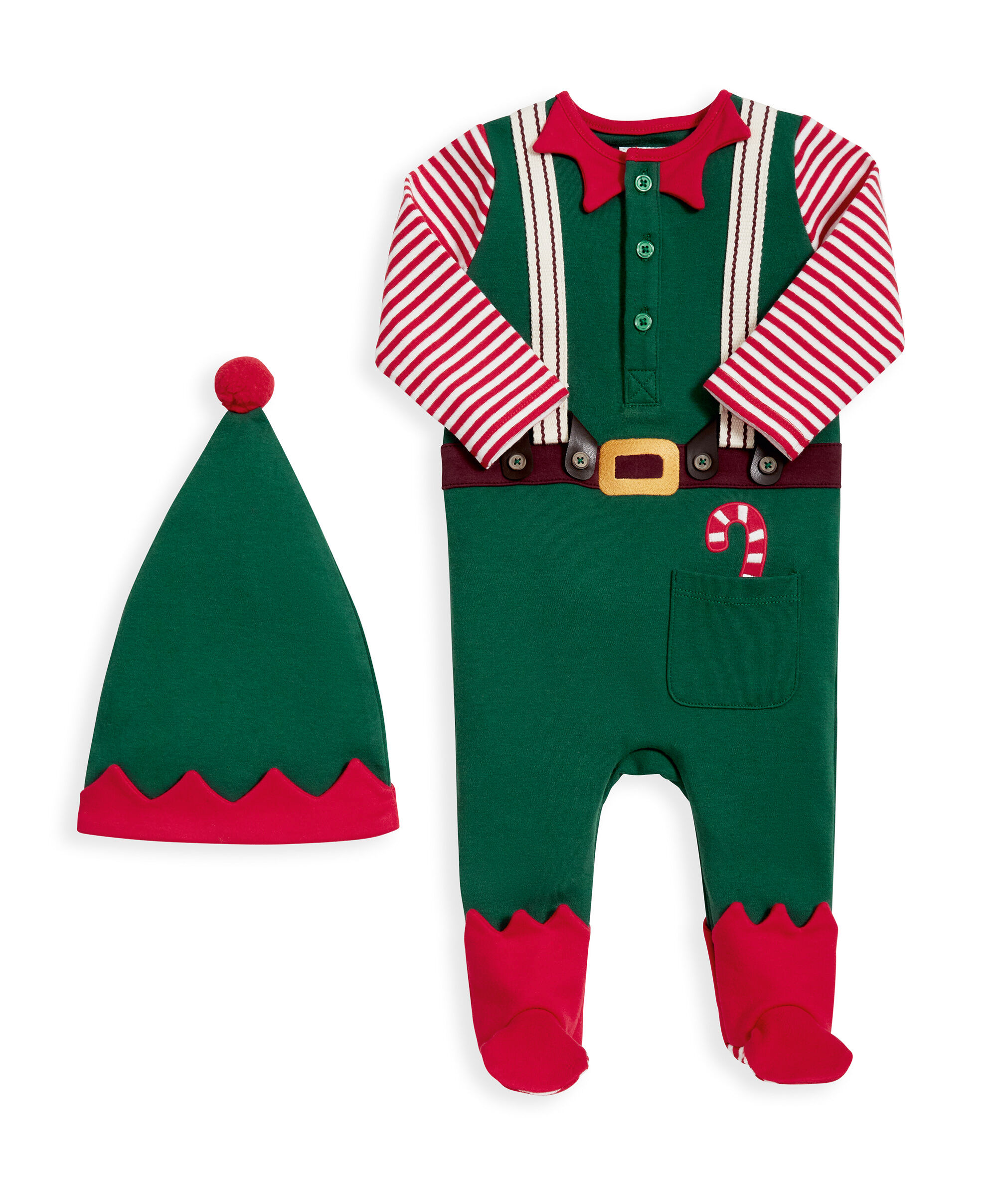 طقم لباس الكل في واحد وقبعة بتصميم قزم image number 1