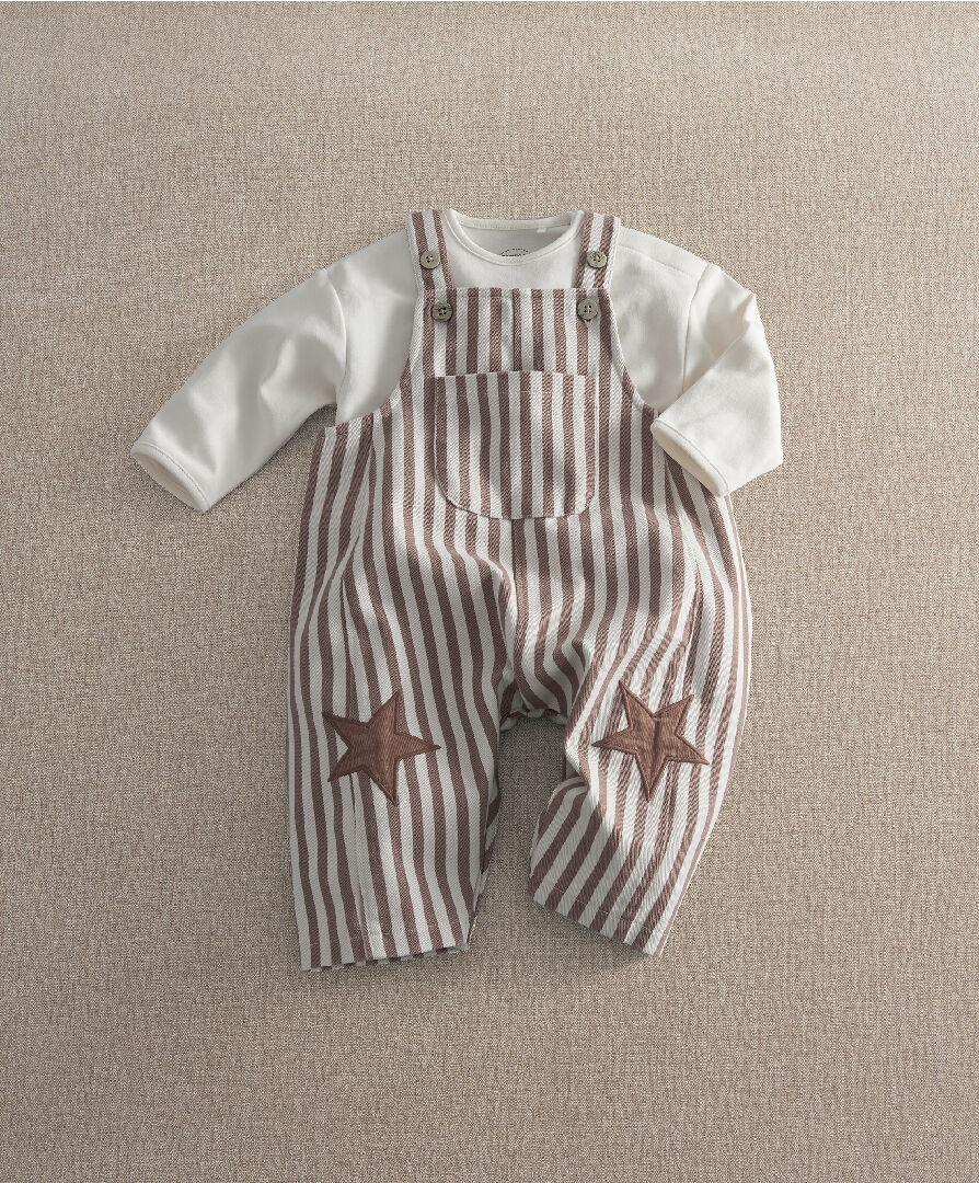 2pc Stripe Dungaree Set image number 5