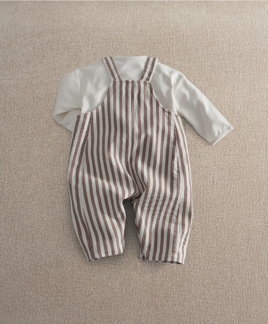2pc Stripe Dungaree Set image number 7