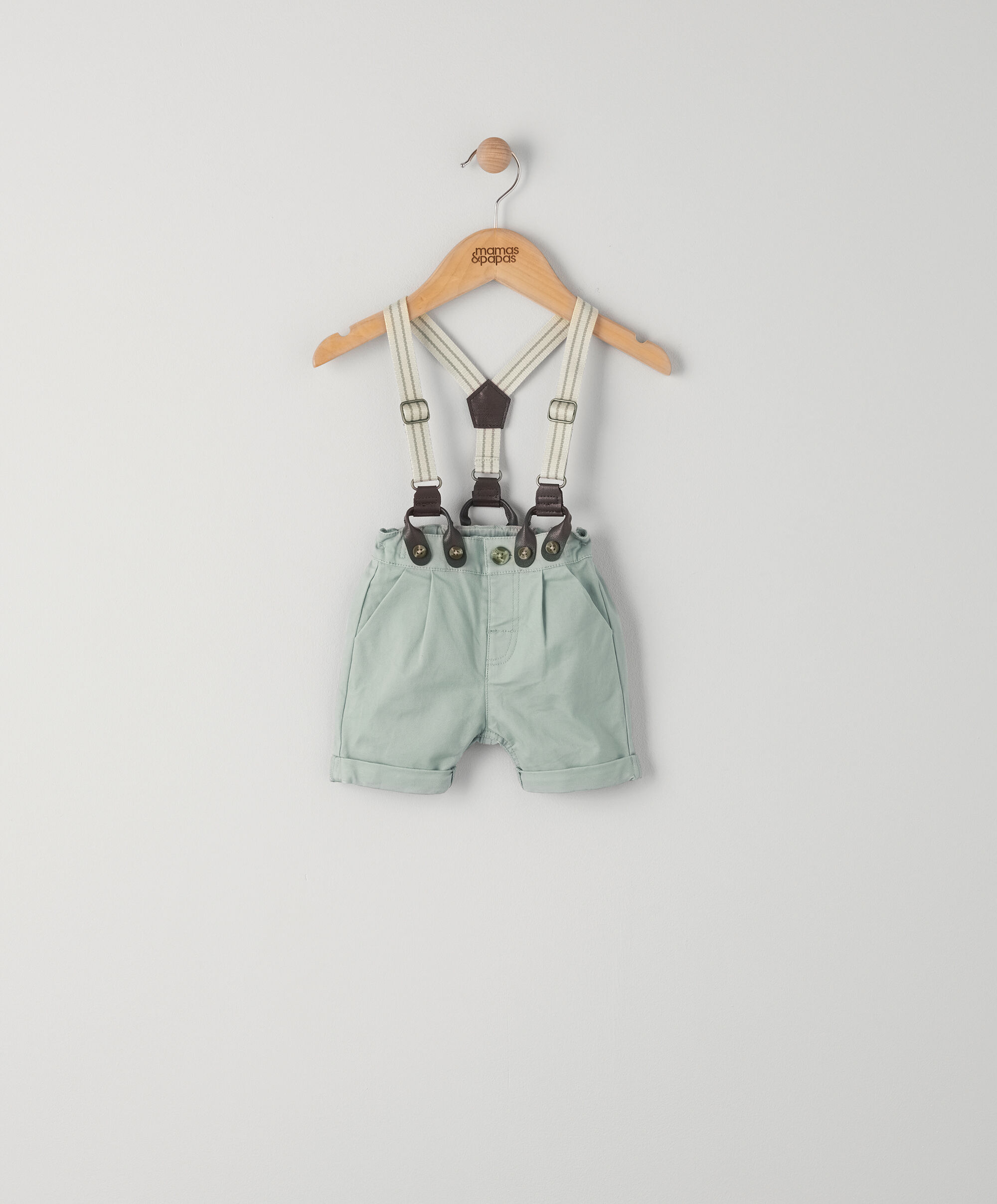 شورت بحمالات - أزرق image number 1