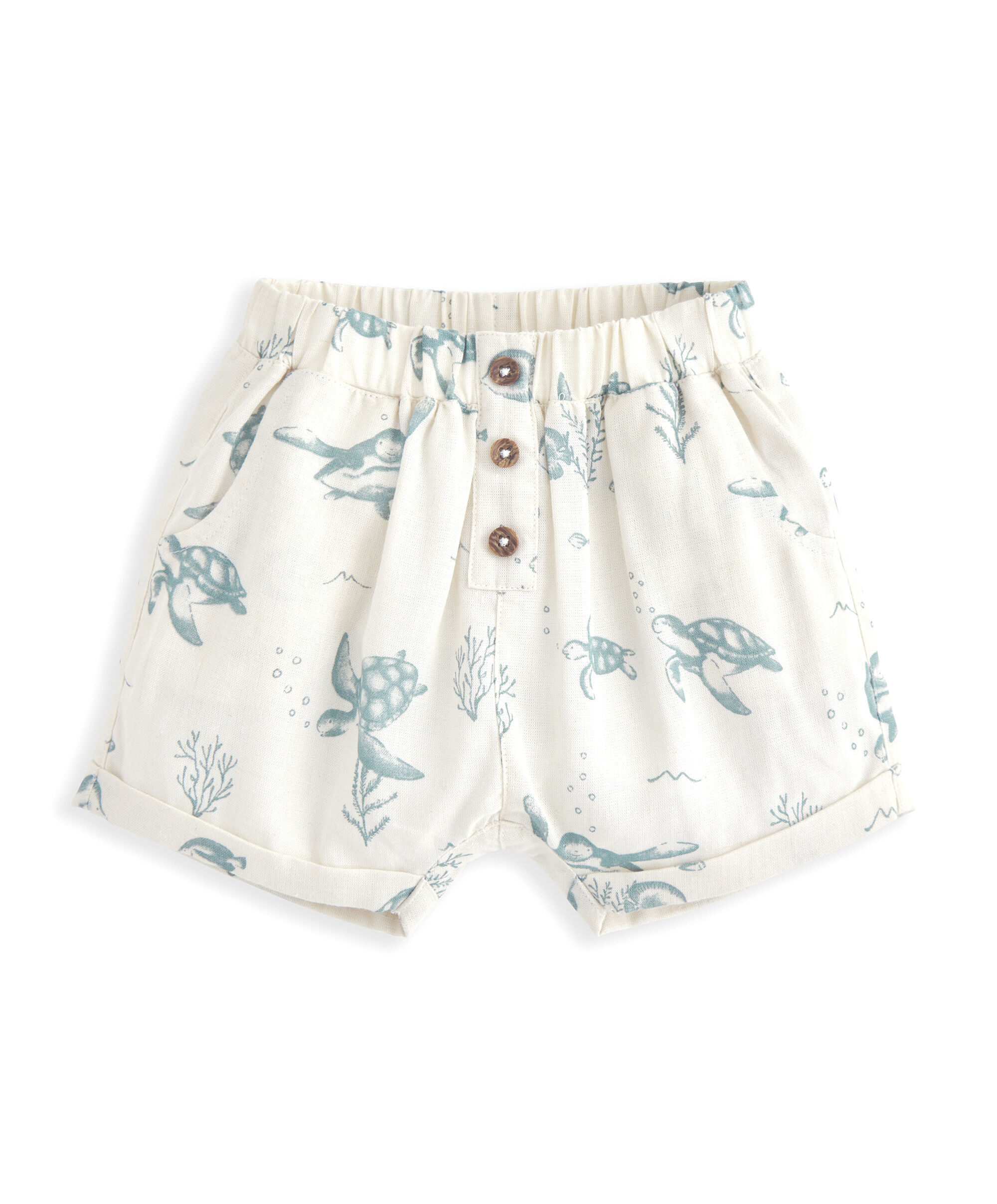 طقم قميص وشورت بنقشة سلاحف بالكامل - قطعتان image number 4