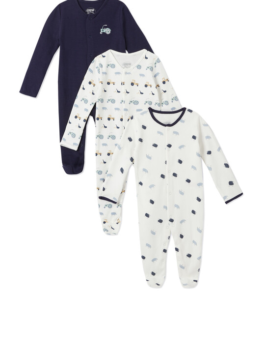 3Pack of  FARM Sleepsuits image number 1