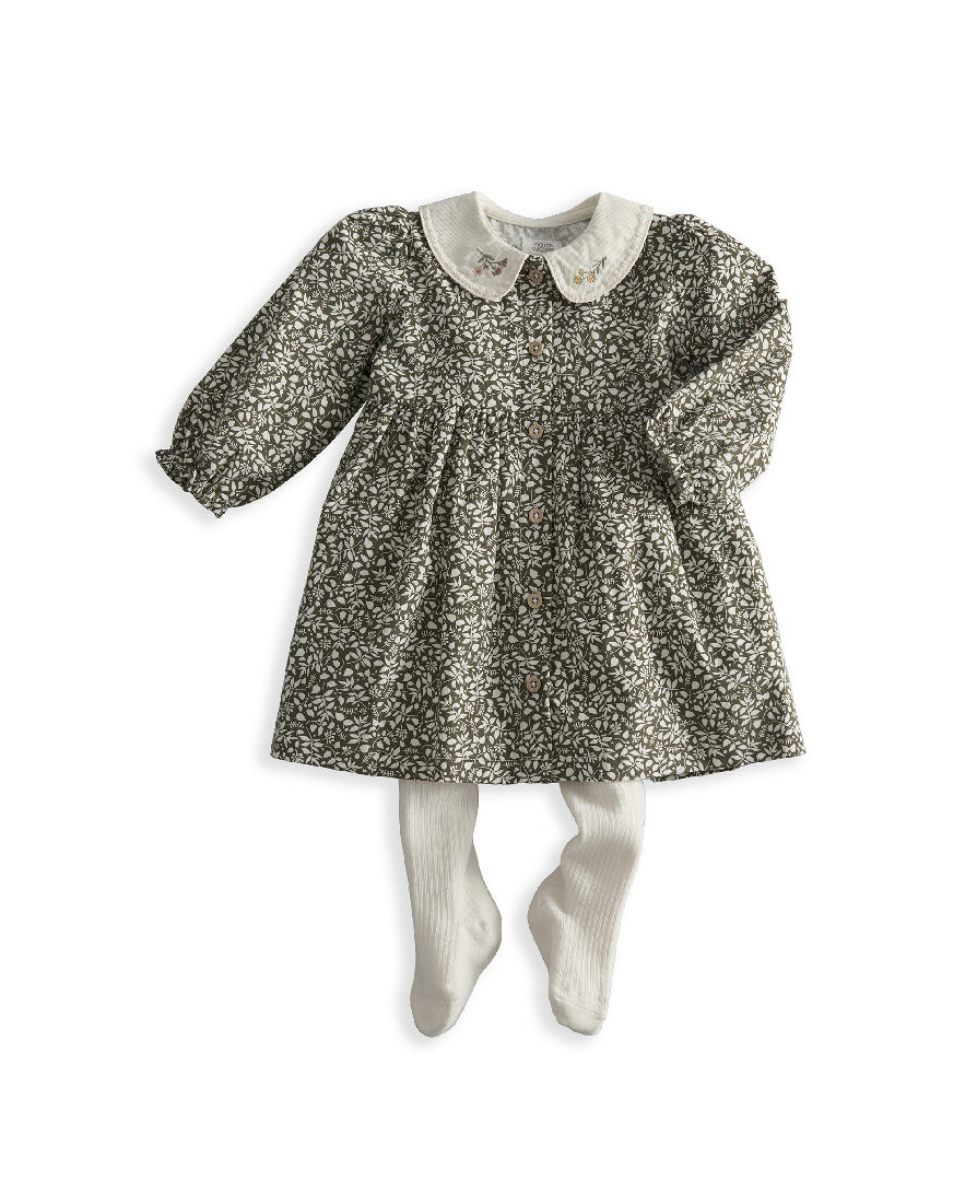 Print Dress & Tights Set image number 2