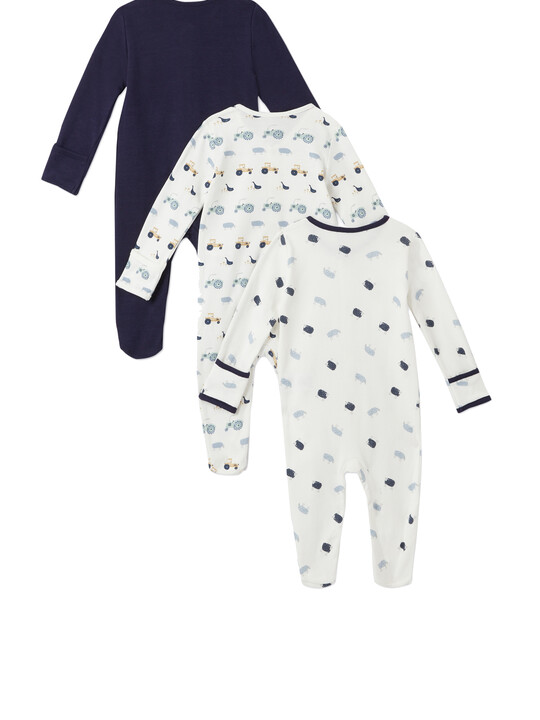 3Pack of  FARM Sleepsuits image number 2