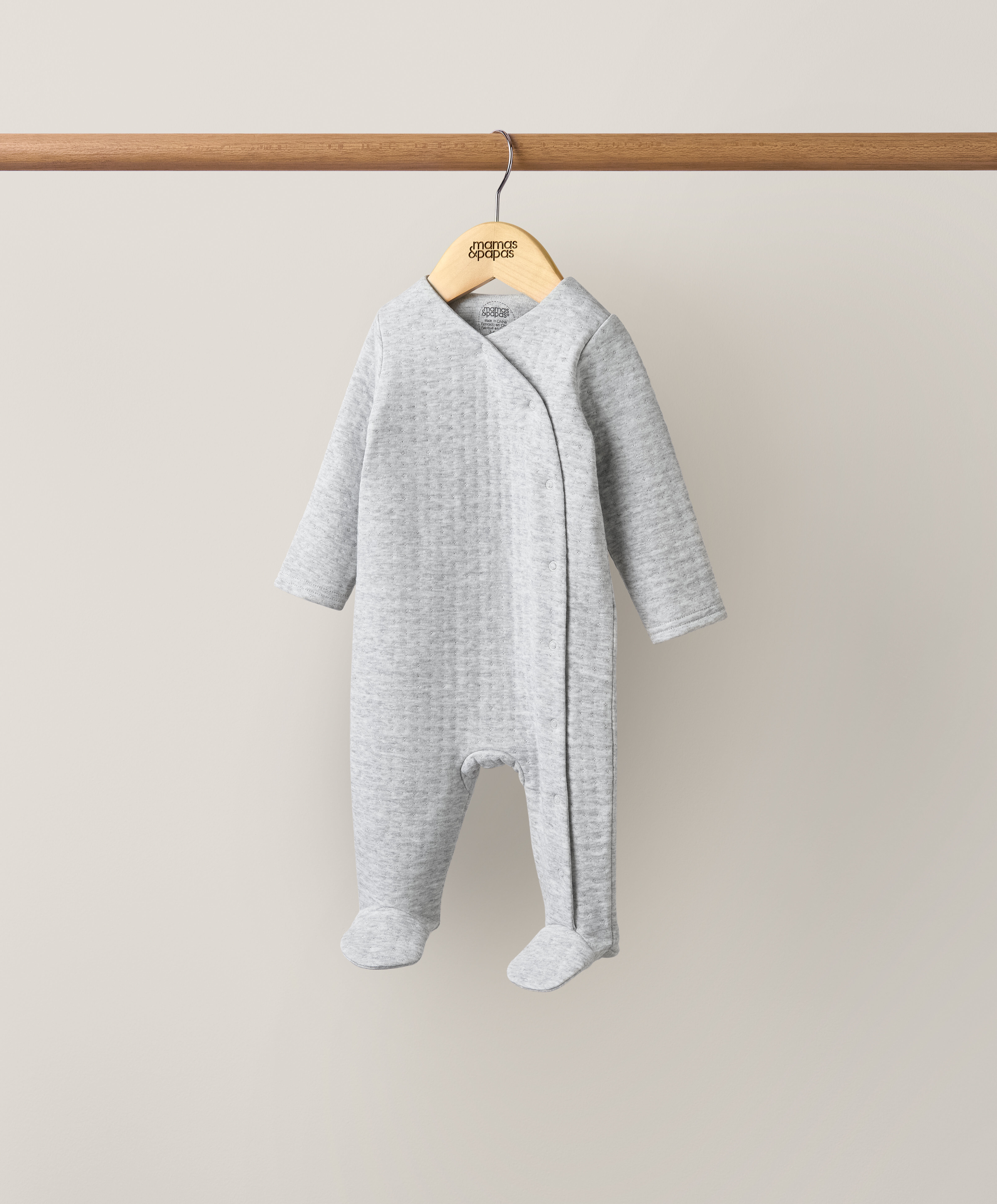 لباس الكل في واحد بارز الملمس - رمادي image number 3