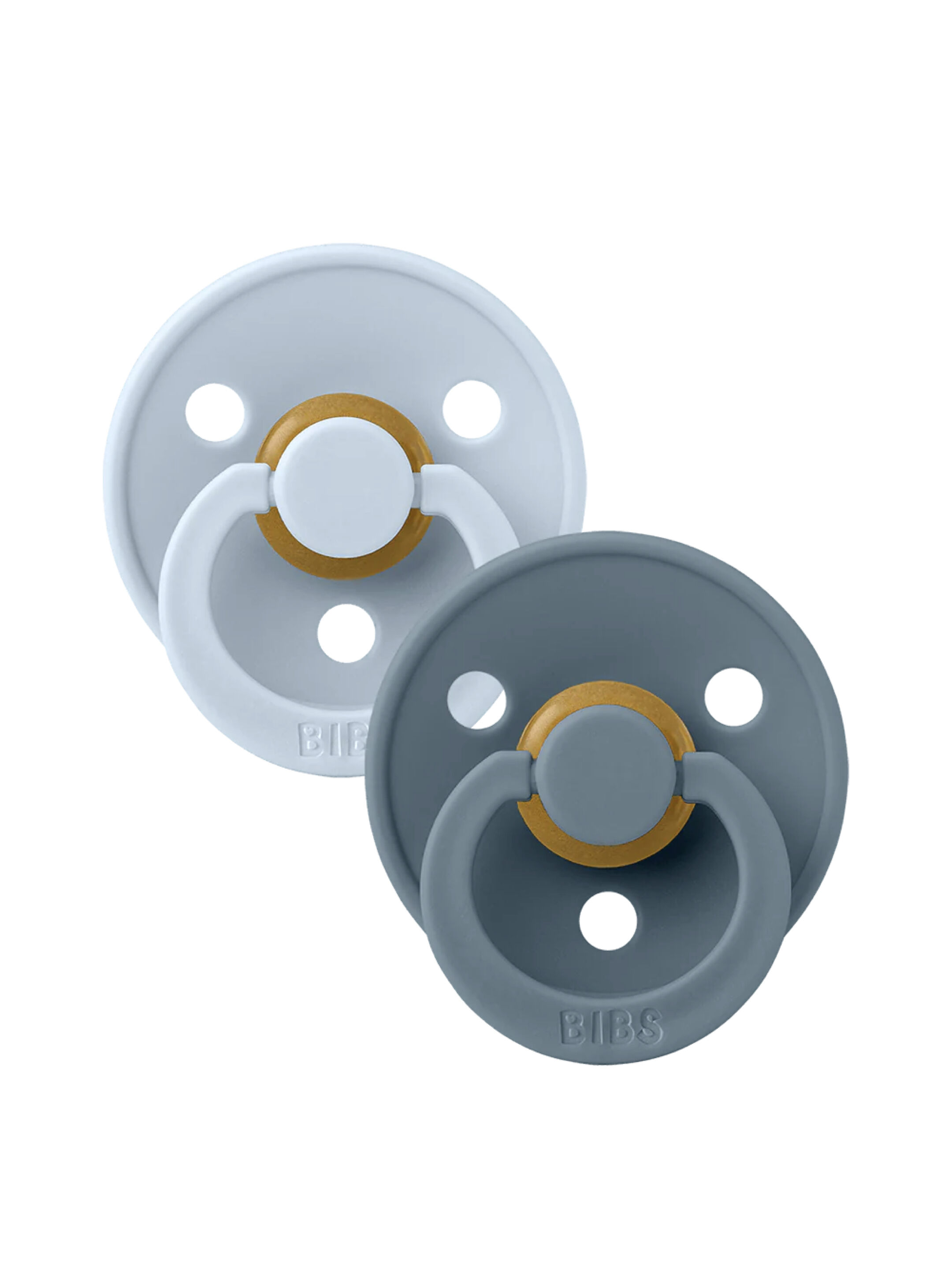 مجموعة لهايات بيبس كولور لاتكس مقاس 1 بحلمات ملائمة للفم للأطفال منذ الولادة فأكثر أزرق / أزرق بترولي- قطعتان image number 1