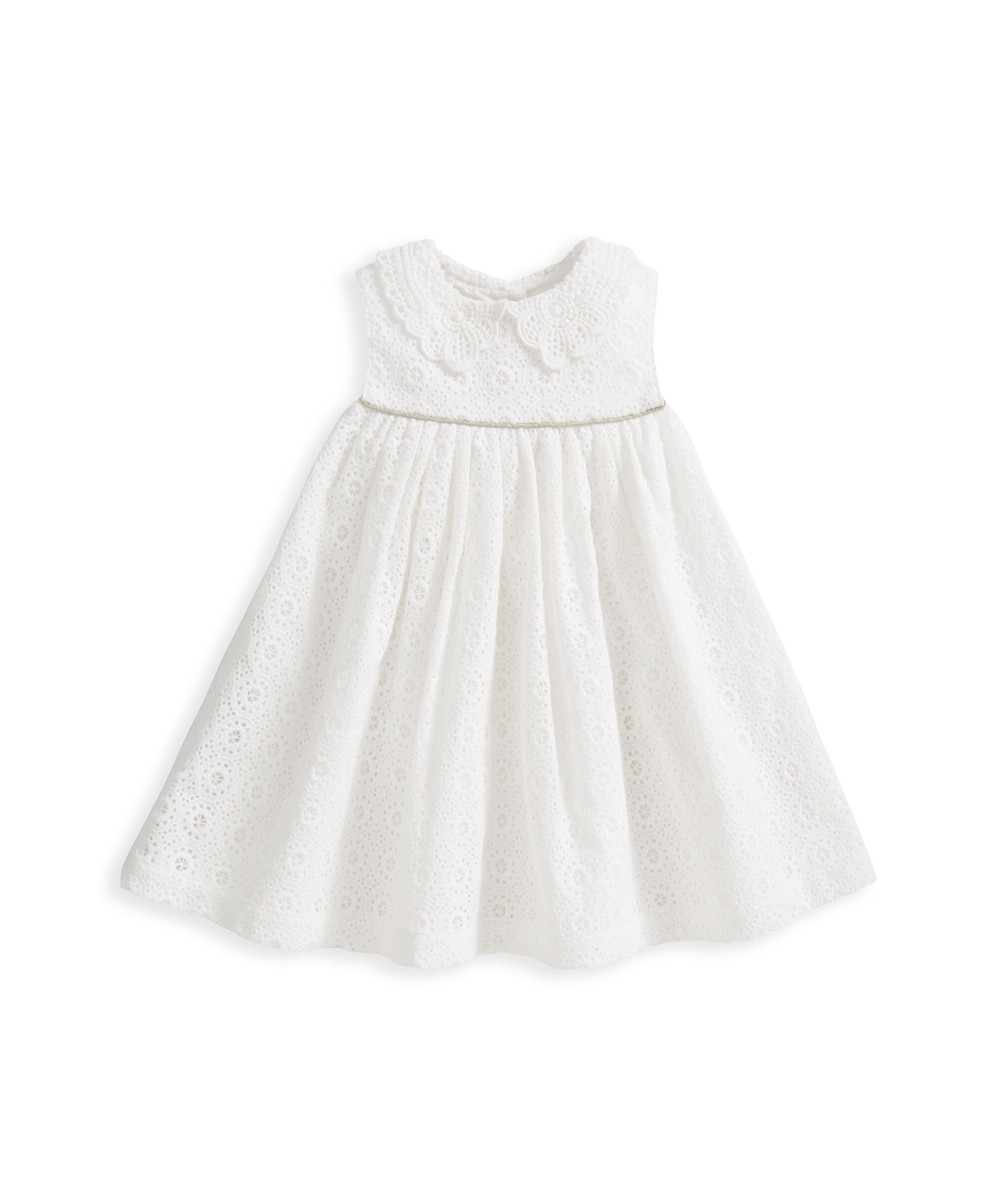 فستان بياقة دانتيل وتطريز إنجليزي image number 2