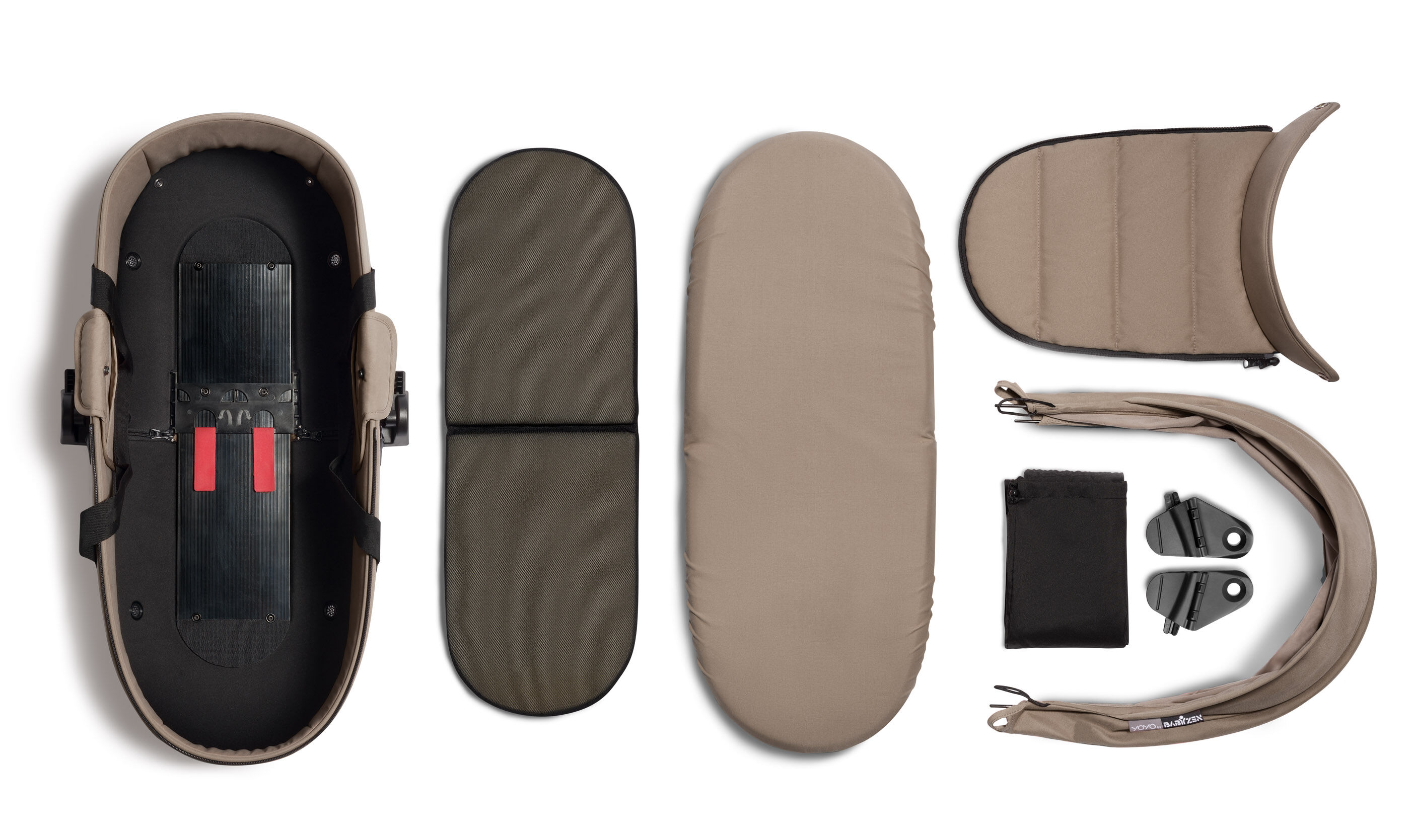 مهد محمول خفيف يويو - بني فاتح image number 3