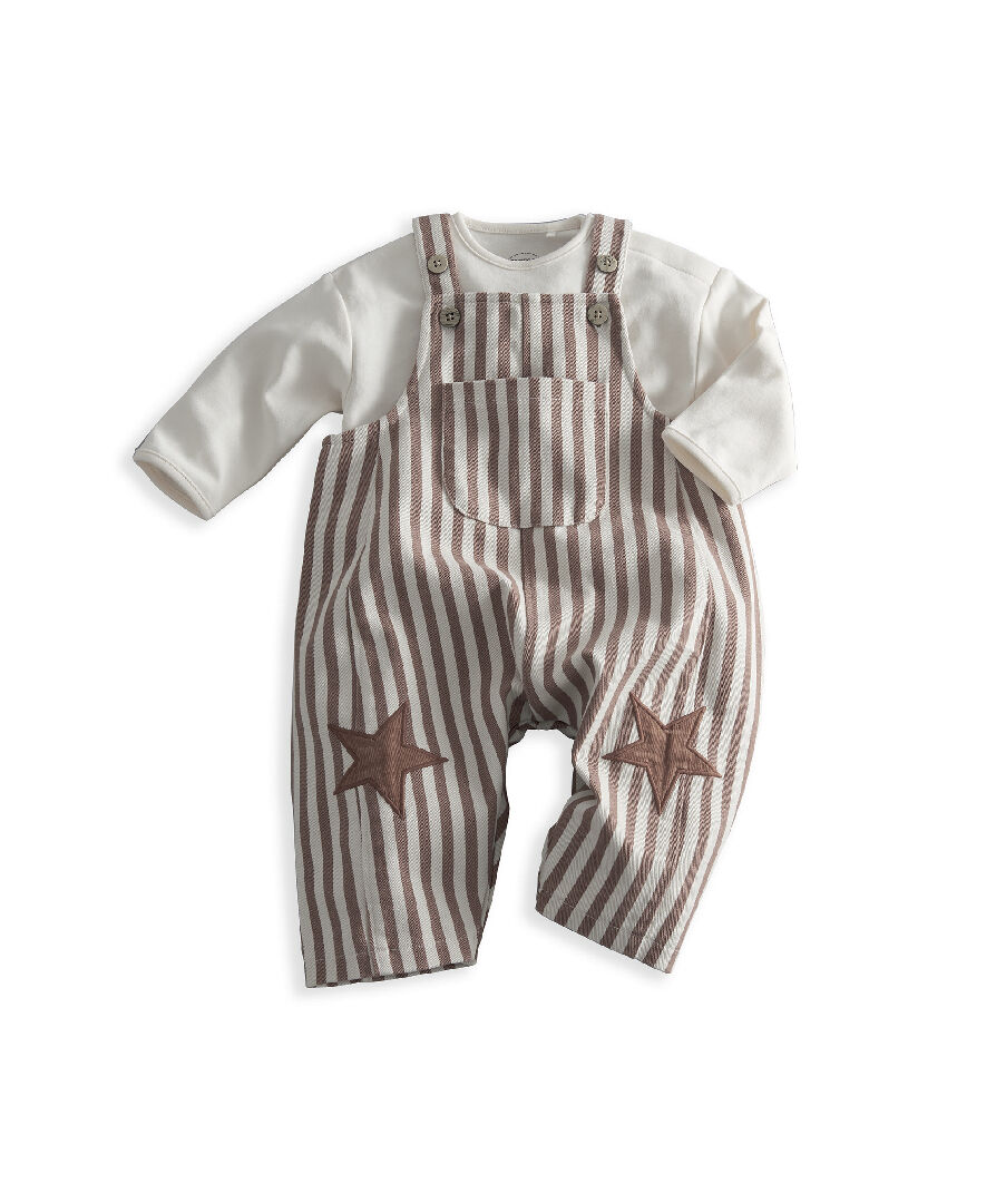 2pc Stripe Dungaree Set image number 6