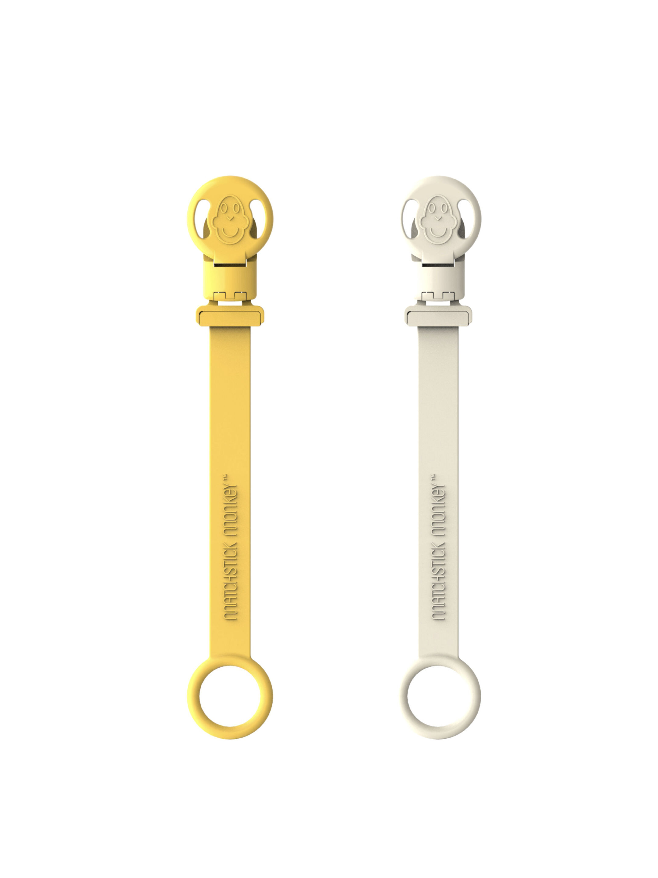 مجموعة مشابك لهاية من ماتشستيك مونكي - قطعتان بتصميم أسد وزرافة image number 1