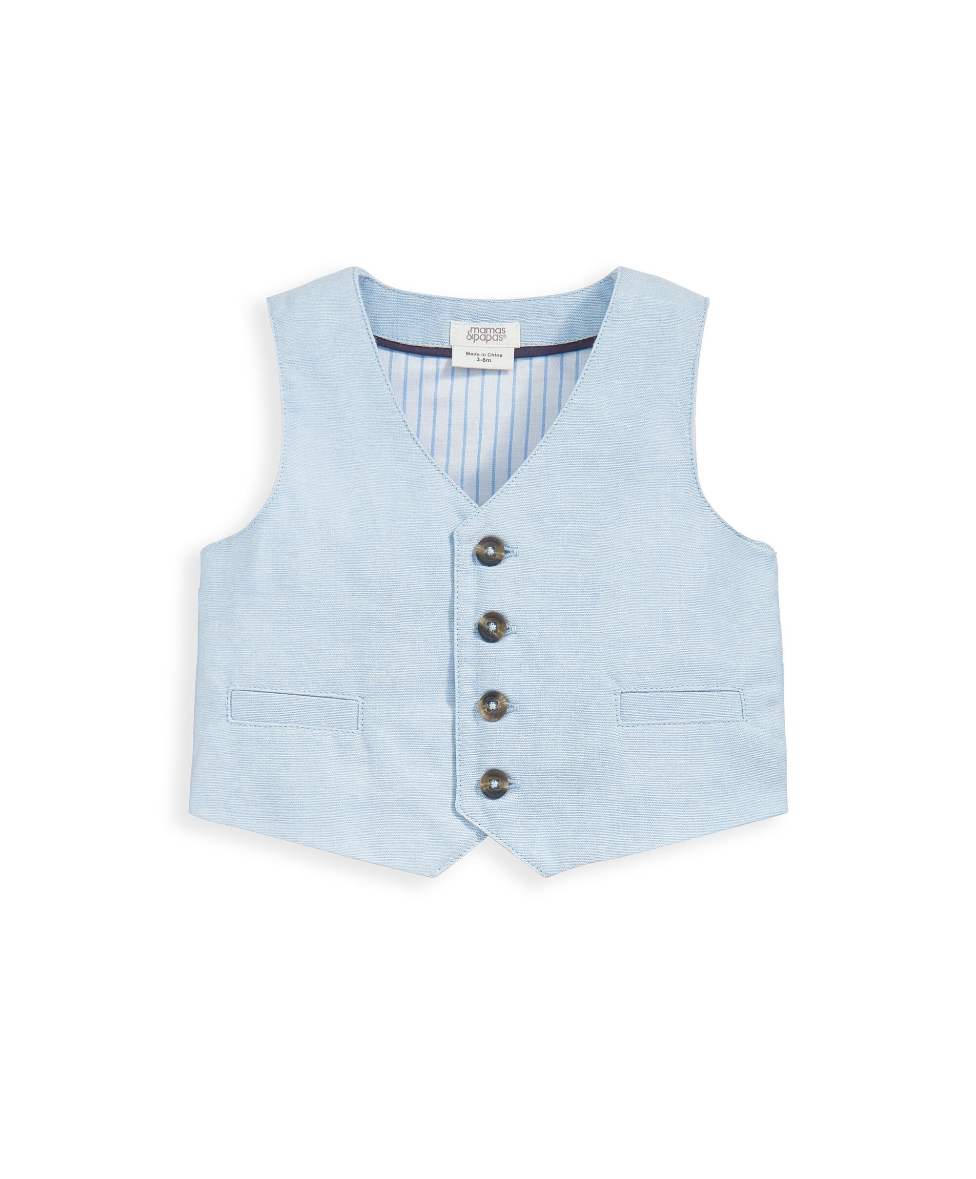 طقم بدلة بلون أزرق فاتح - قطعتان image number 3