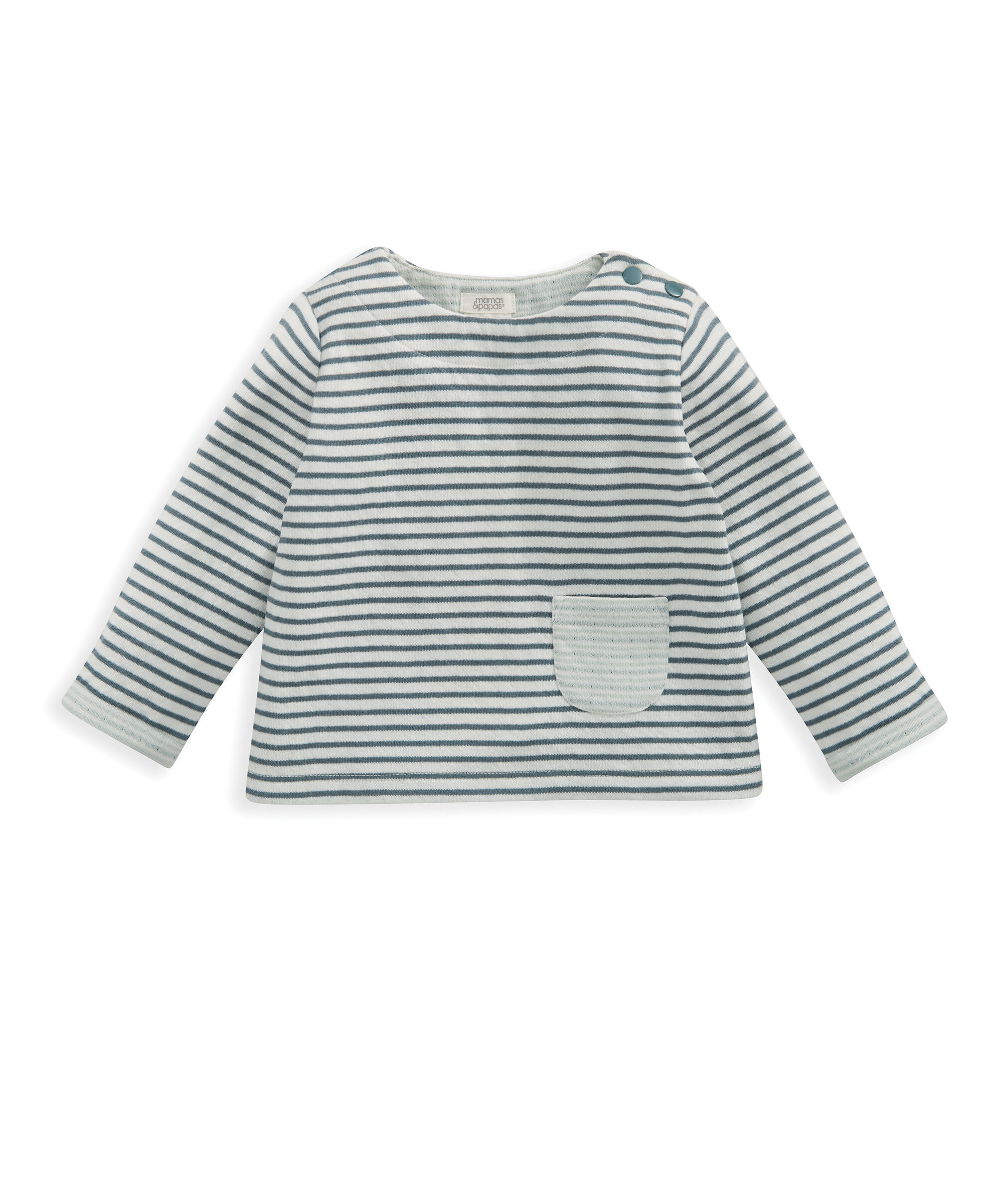 طقم بلوزة ولغينغز بتصميم مخطط - أزرق image number 2