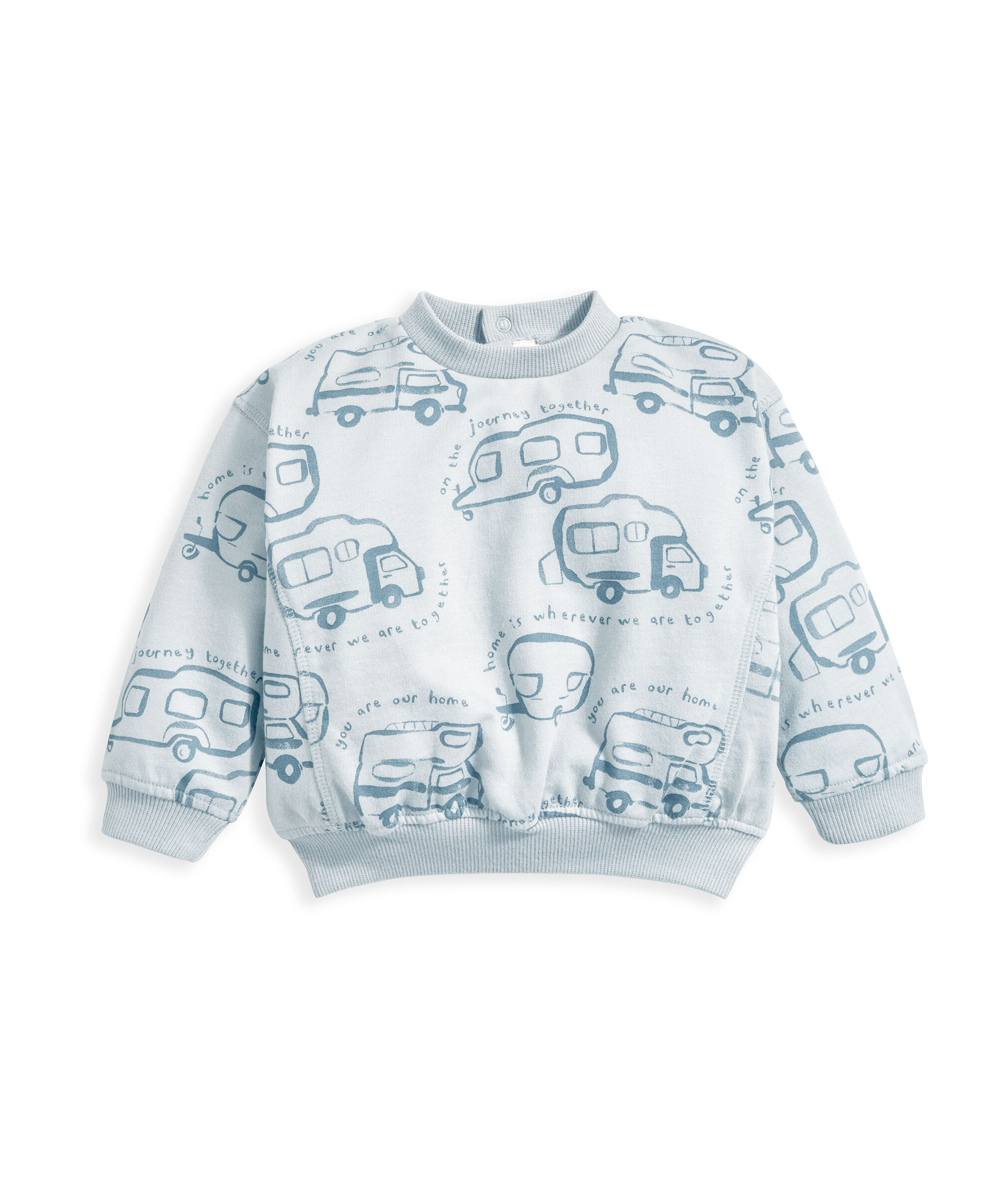 سويت شيرت بطبعة You Are Our Home - أزرق image number 2