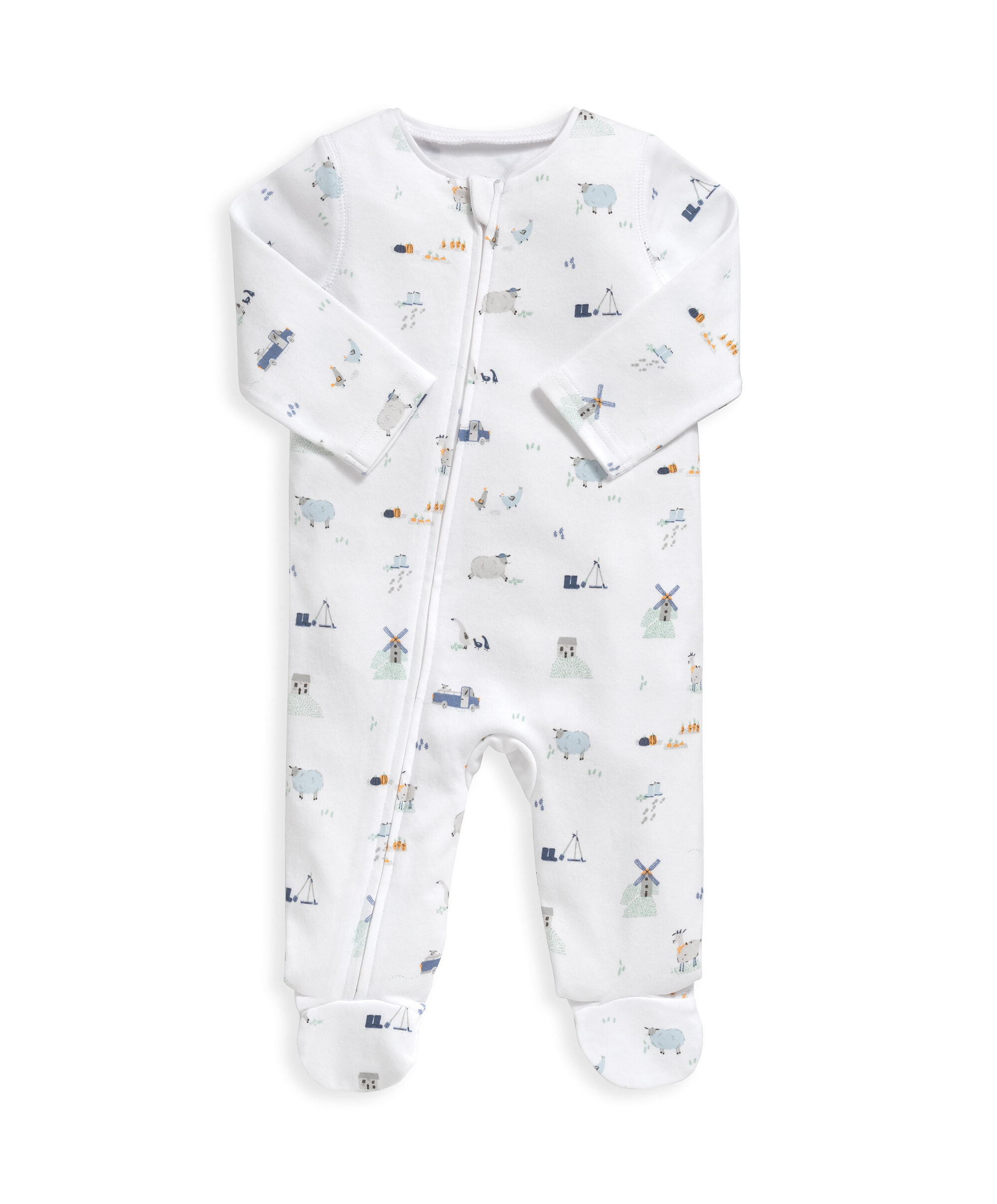 لباس الكل في واحد بسحّاب ونقشة مزرعة image number 1