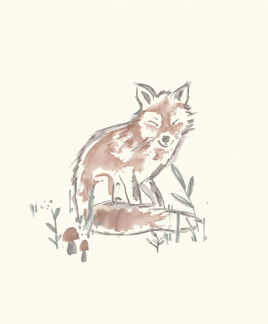 زينة حائط معلقة بنقشة ثعلب image number 2