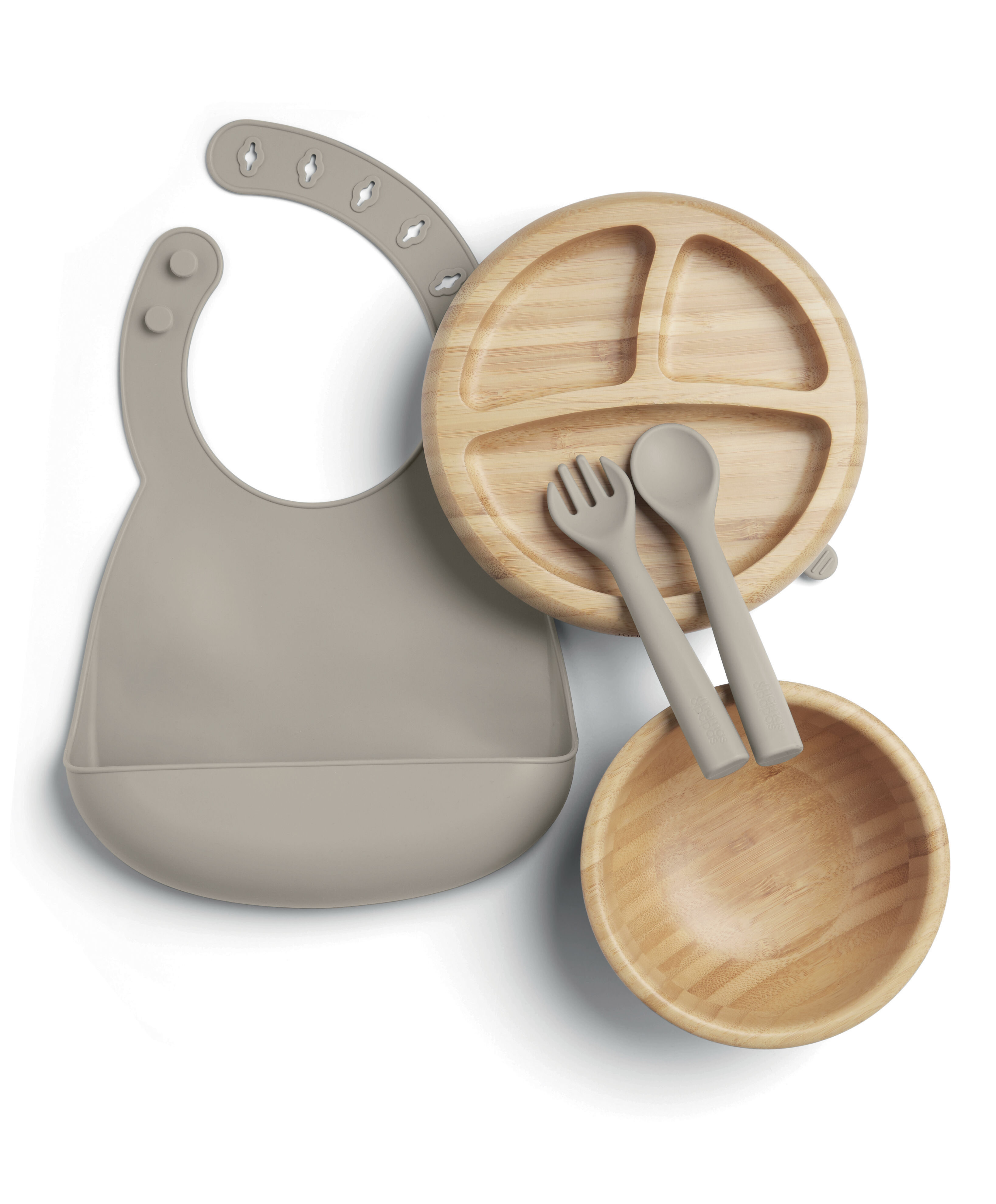 مجموعة كرسي جوس مرتفع وأدوات طعام بامبو - كرواسون image number 3