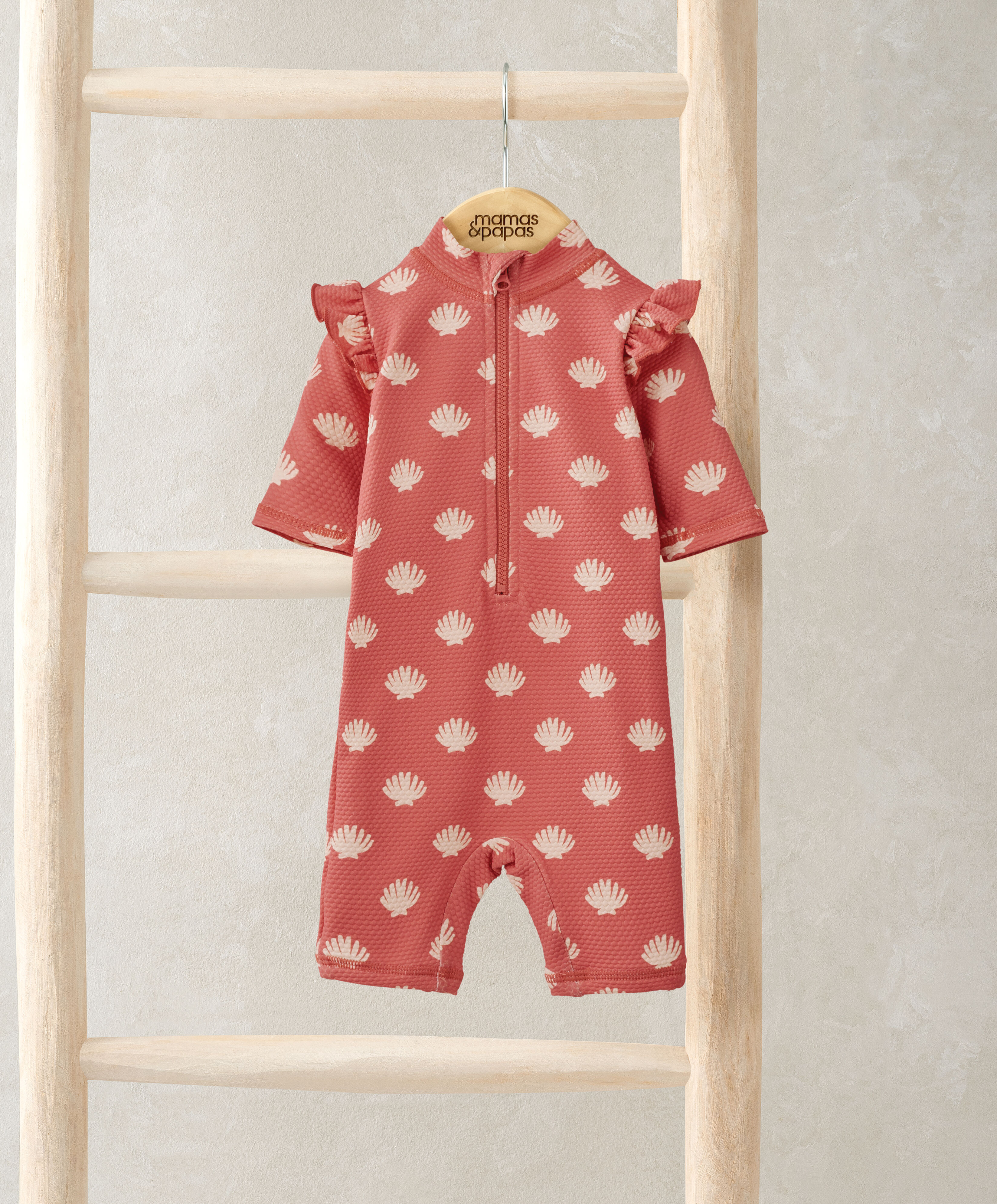 بدلة سباحة بنقشة صدف بالكامل image number 1