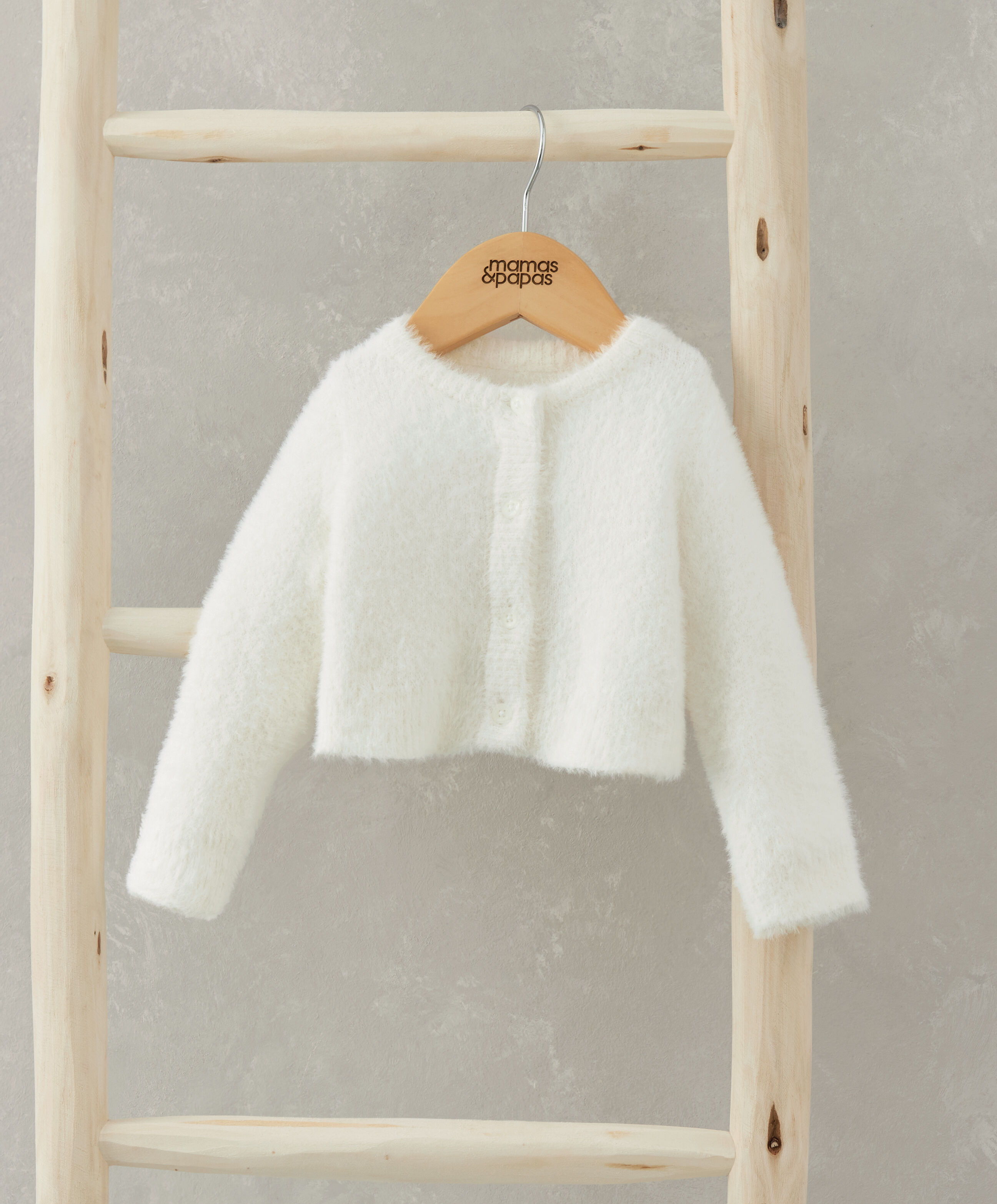 كارديغان أبيض ناعم