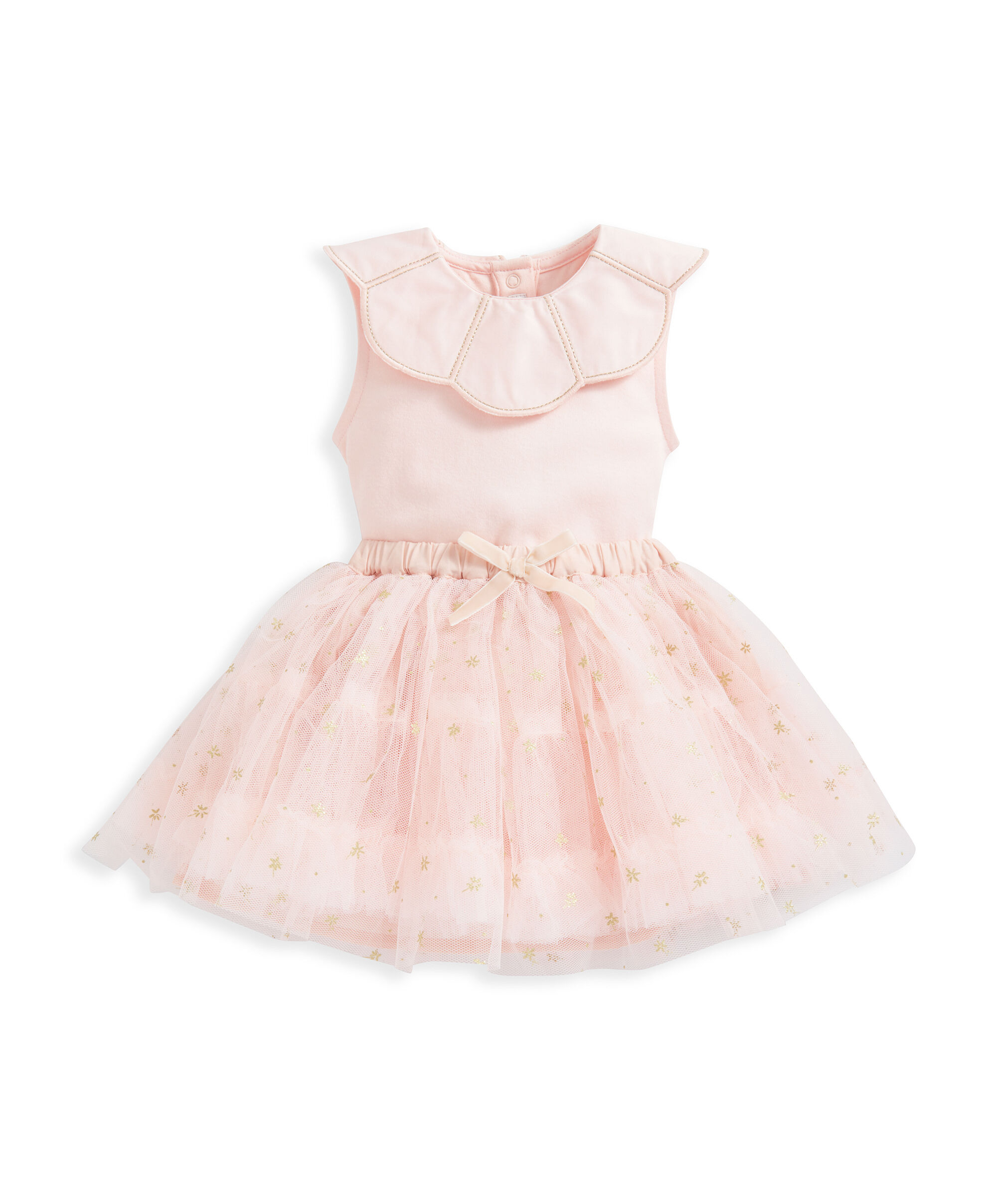 طقم لباس قطعة واحدة وتنورة توتو بنقشة لامعة - قطعتان image number 2