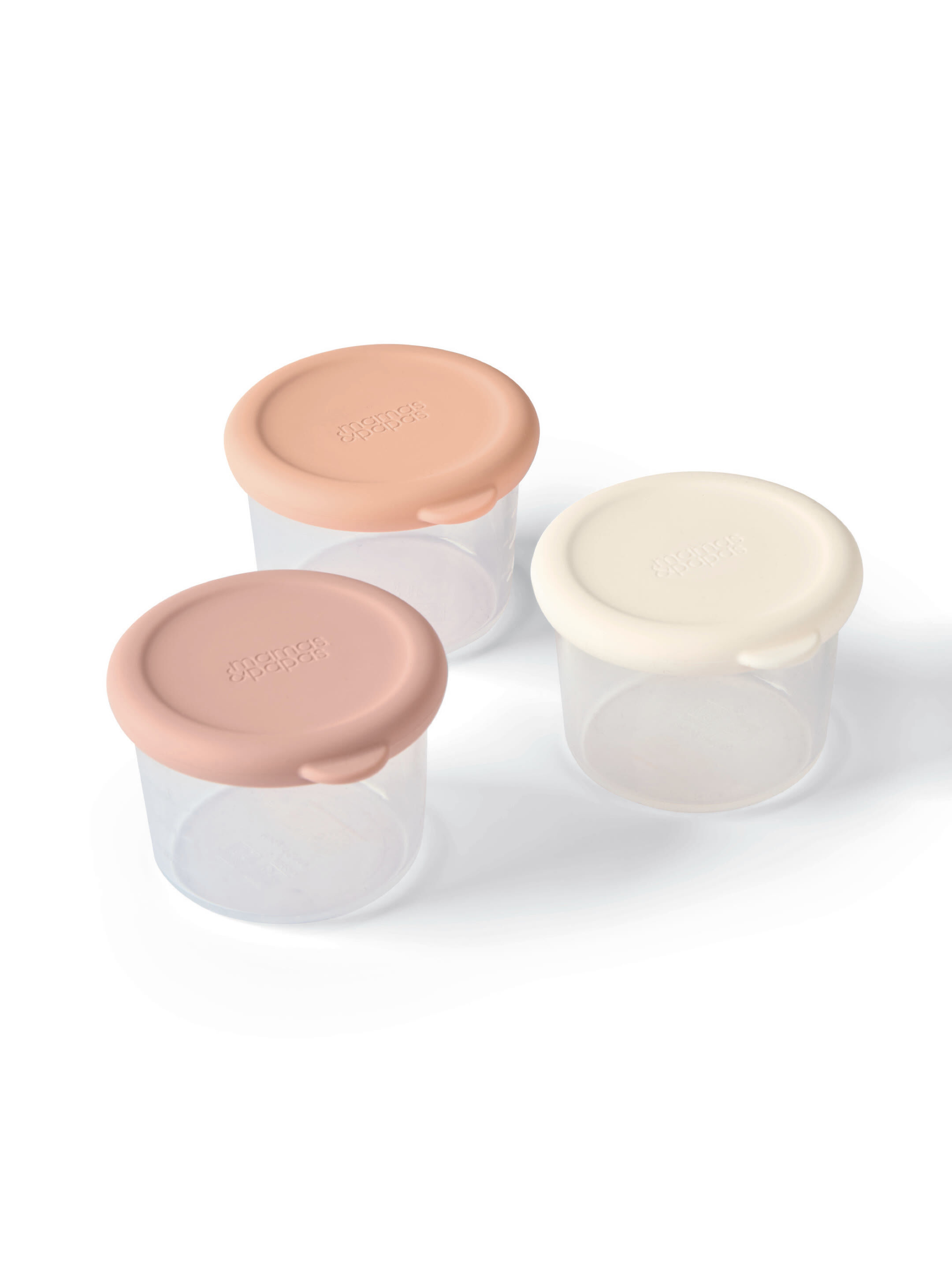 3PC Snack Pots - Peach/Cream image number 1