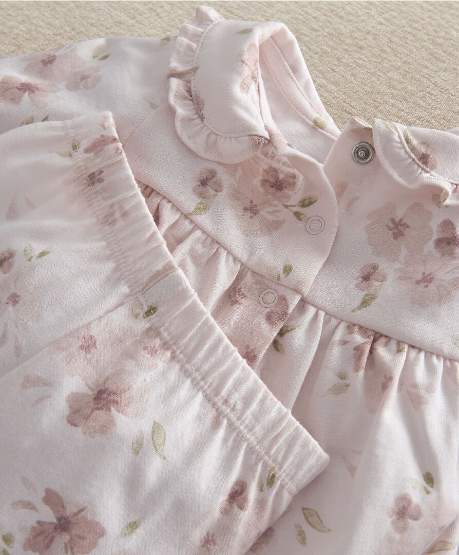 Jersey Watercolour Floral PJs image number 4