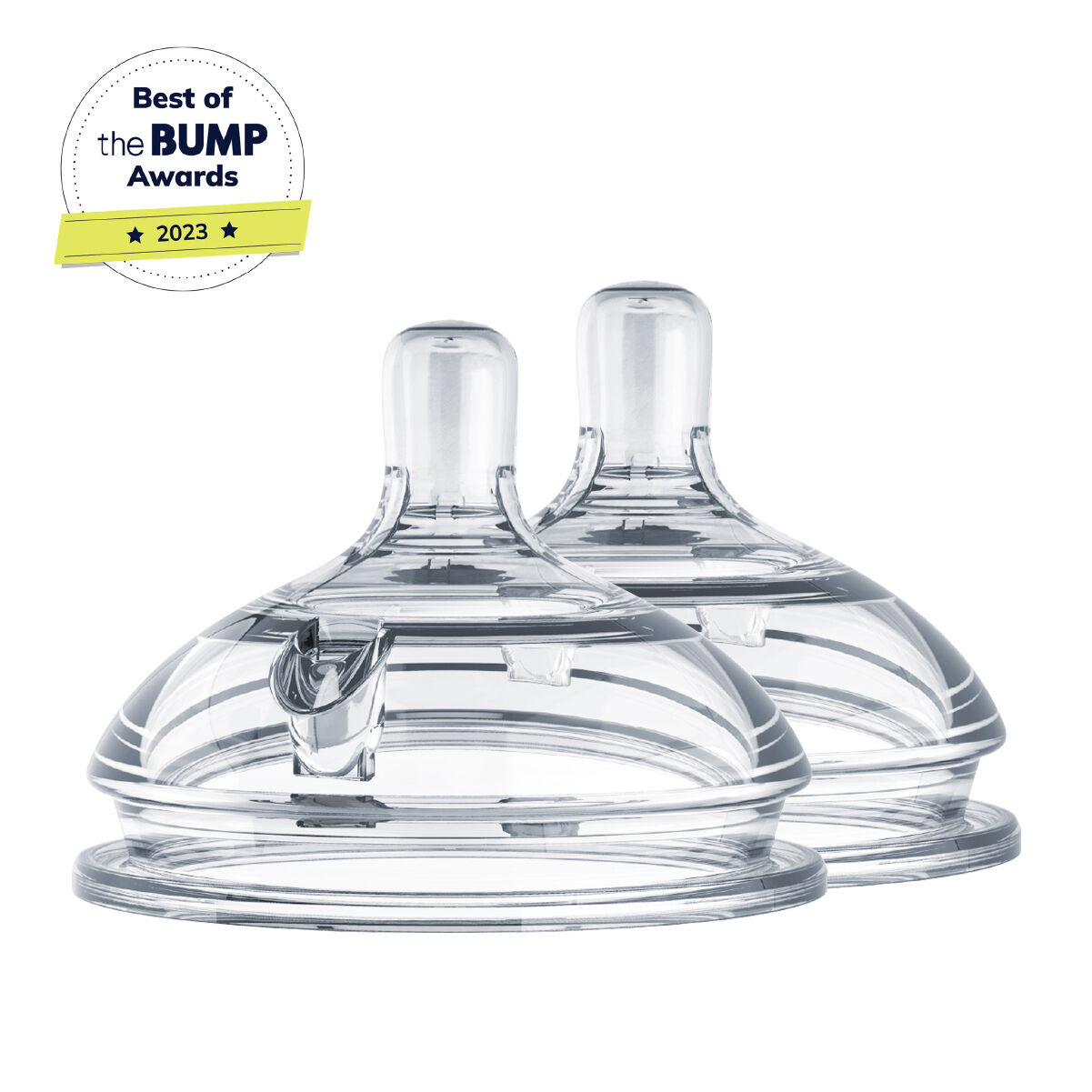 مجموعة حلمات كوموتومو شفافة ناتشورال تيت (تدفق بطيء) سيليكون، قطعتين