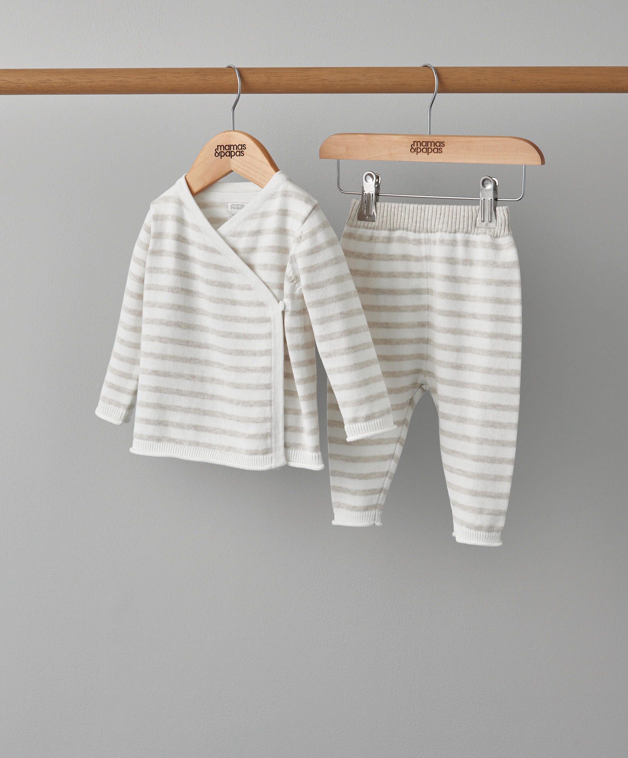 طقم منسوج مخطط - قطعتان image number 1