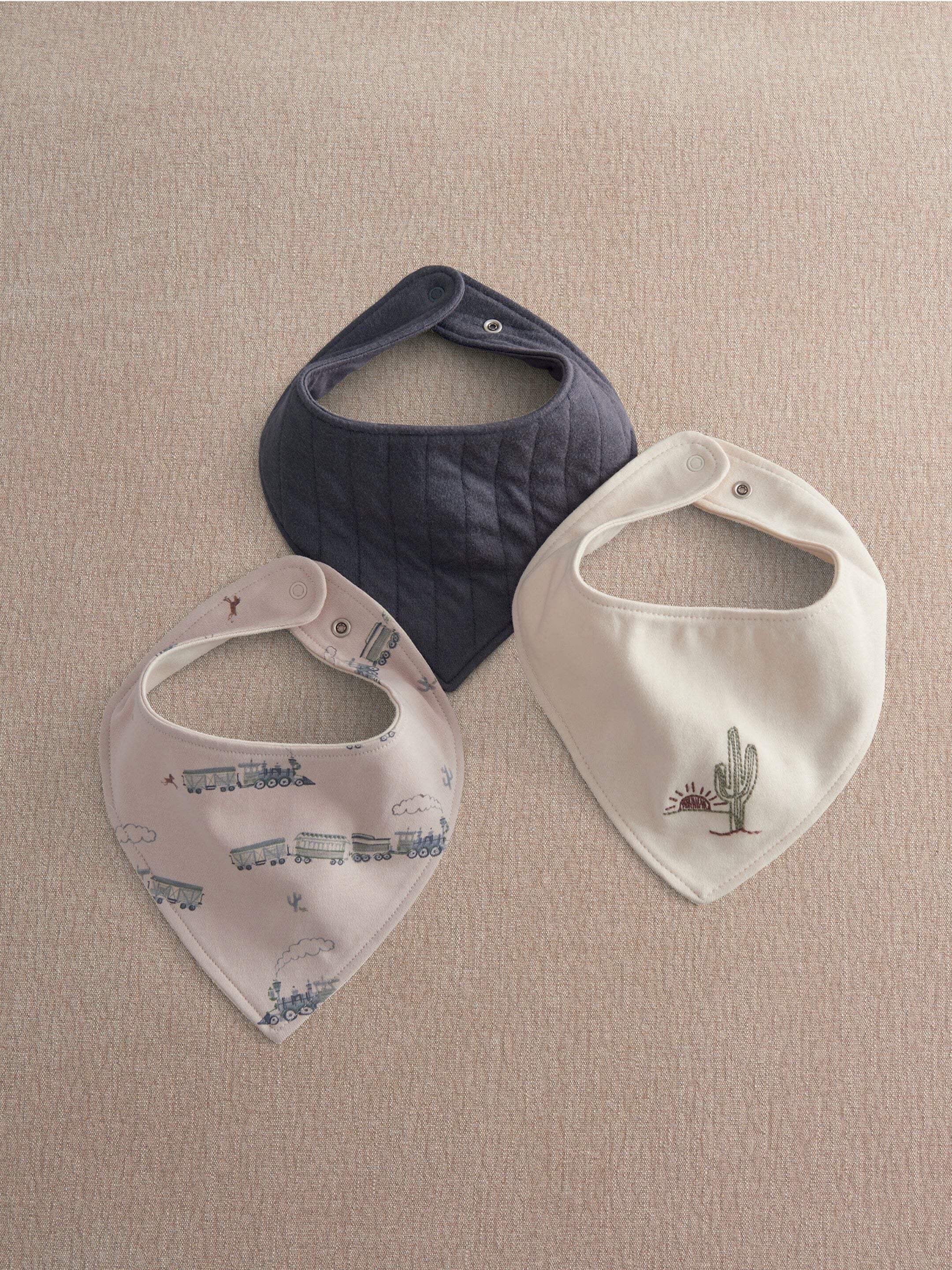 Blue Bandana Bibs (Pack of 3)