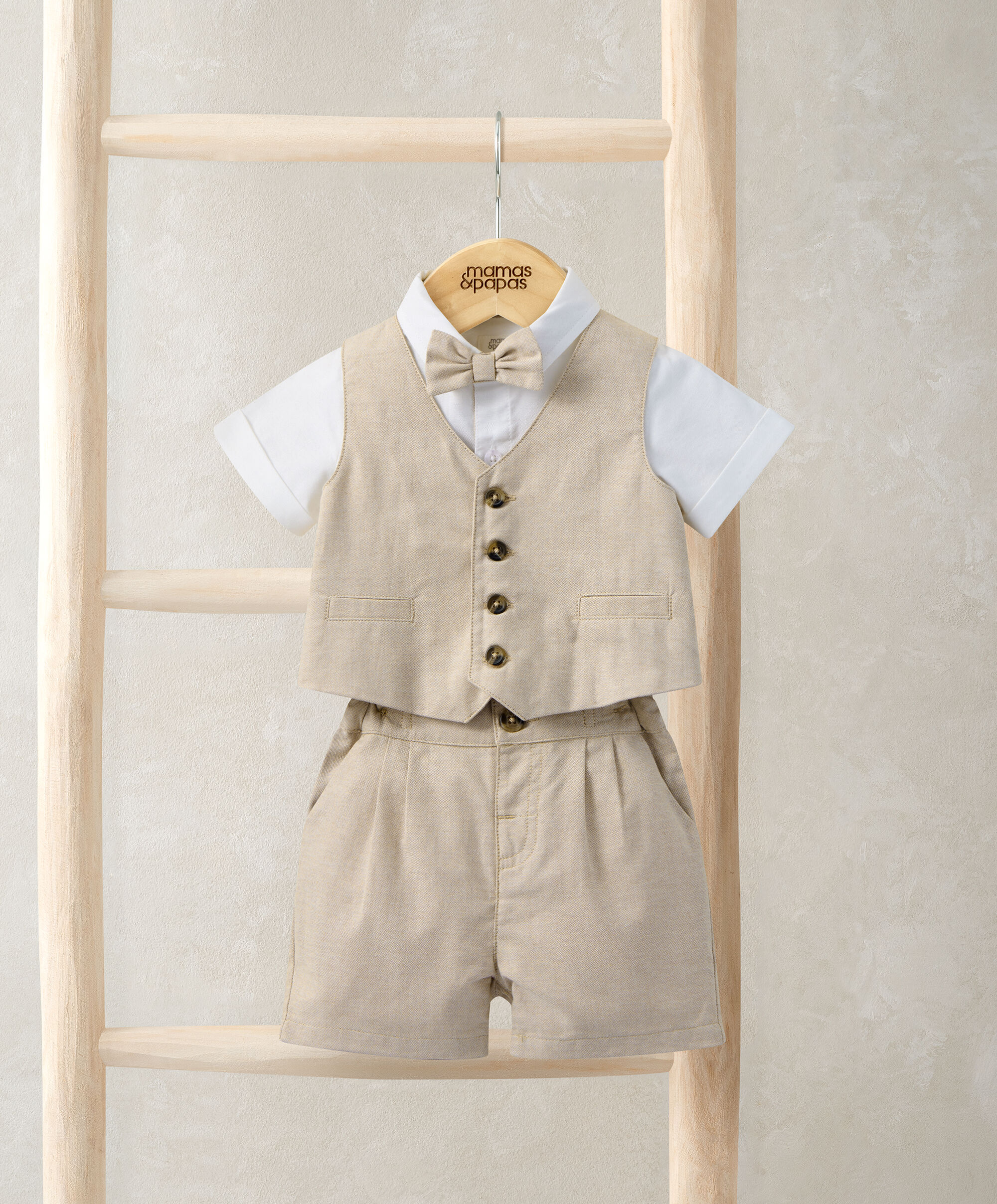 طقم بدلة بلون بني، 4 قطع image number 1