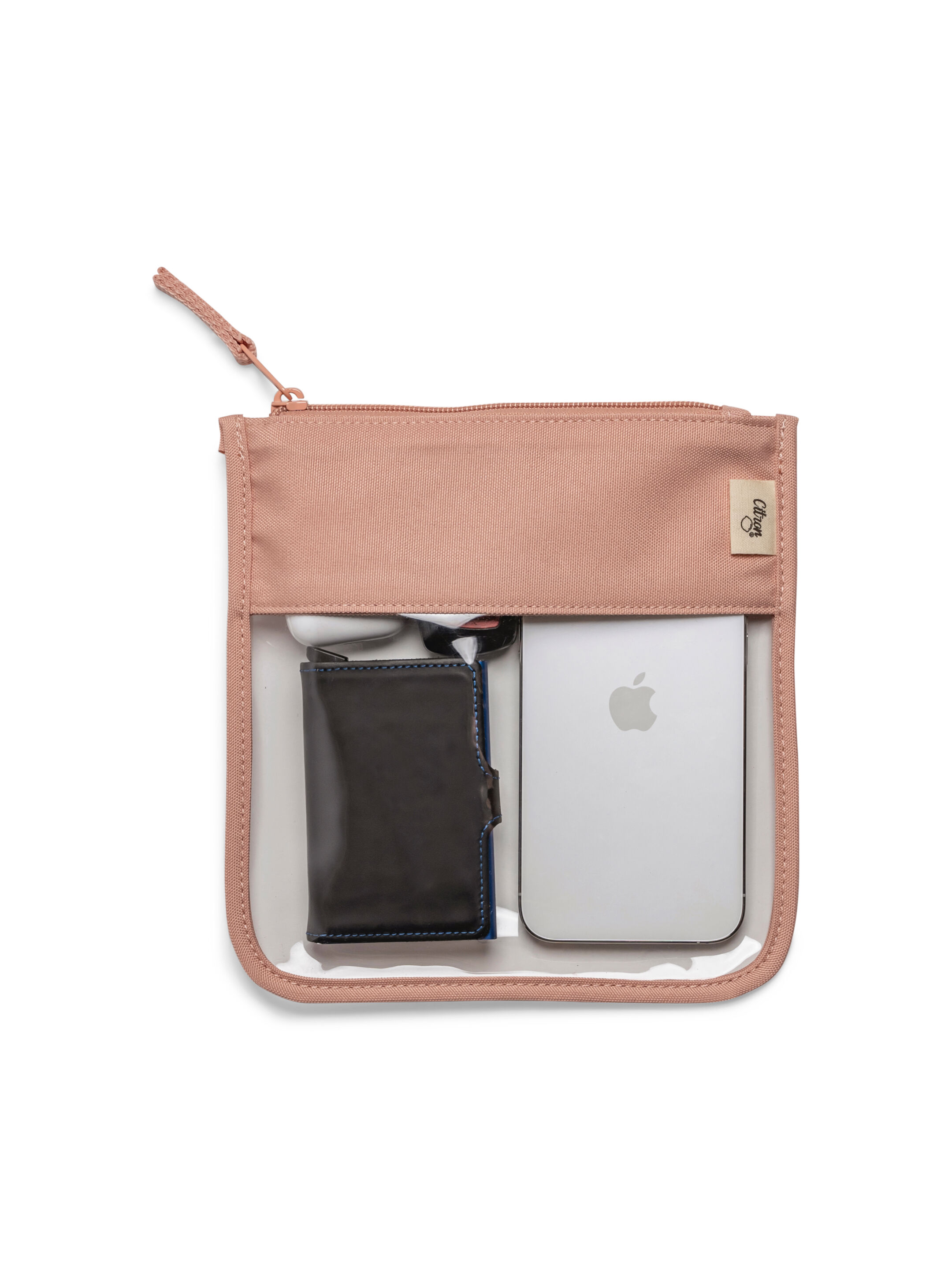 حقيبة صغيرة شفافة بسحاب - لون وردي image number 2