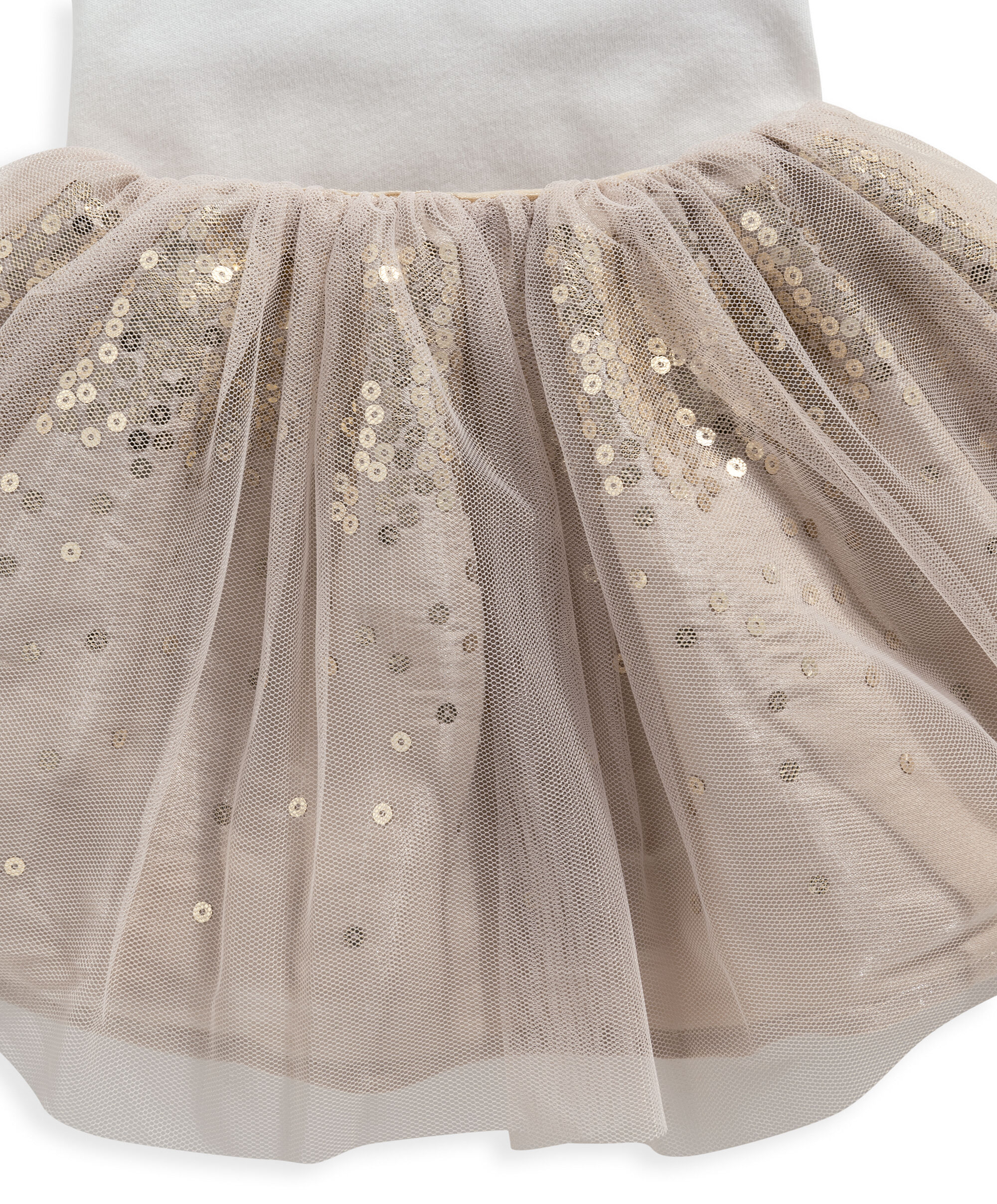 طقم بتنورة توتو أبيض كريمي - قطعتان image number 3