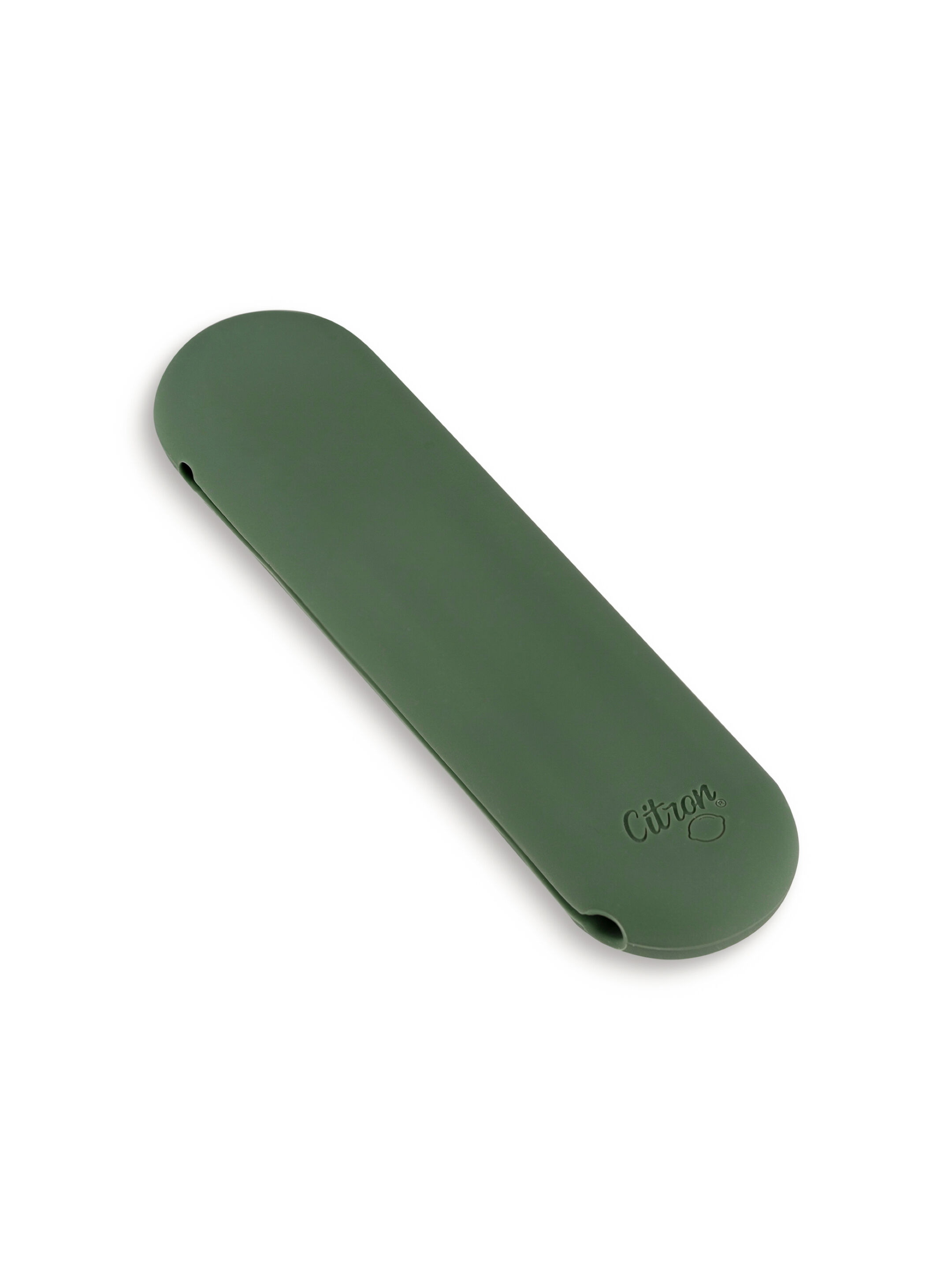 طقم أدوات طعام من مواد حيوية من سيترون - زوجان مع حافظة بلون أخضر/كريمي image number 2