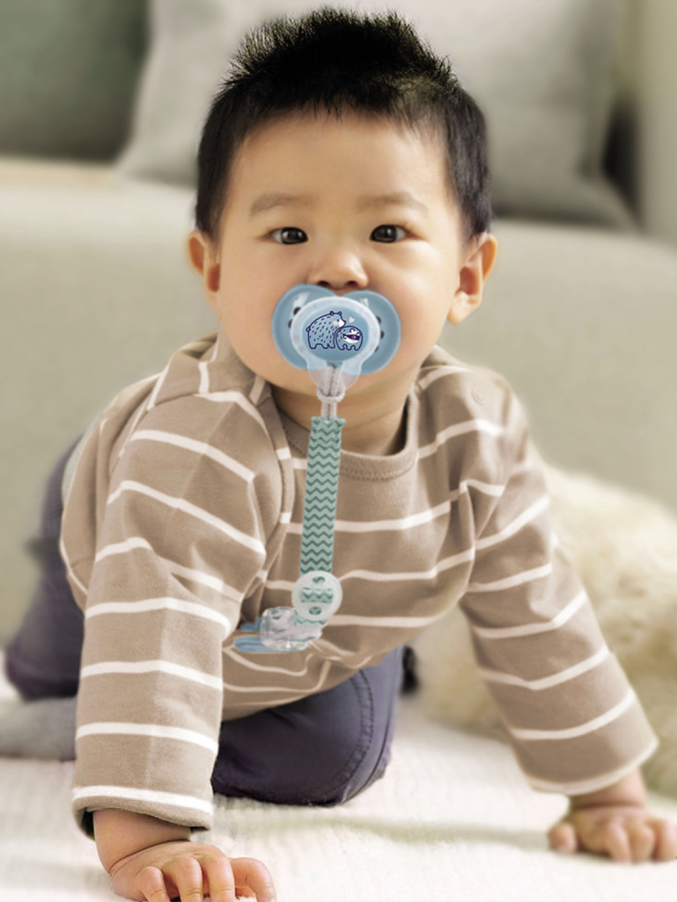 مجموعة مشبك لهاية مام بايبي وغطاء من سن الولادة فأكثر - سي لايف جرين، قطعتين image number 5