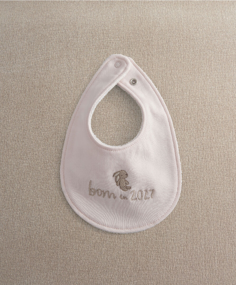 Pink Born In 2027 Bib