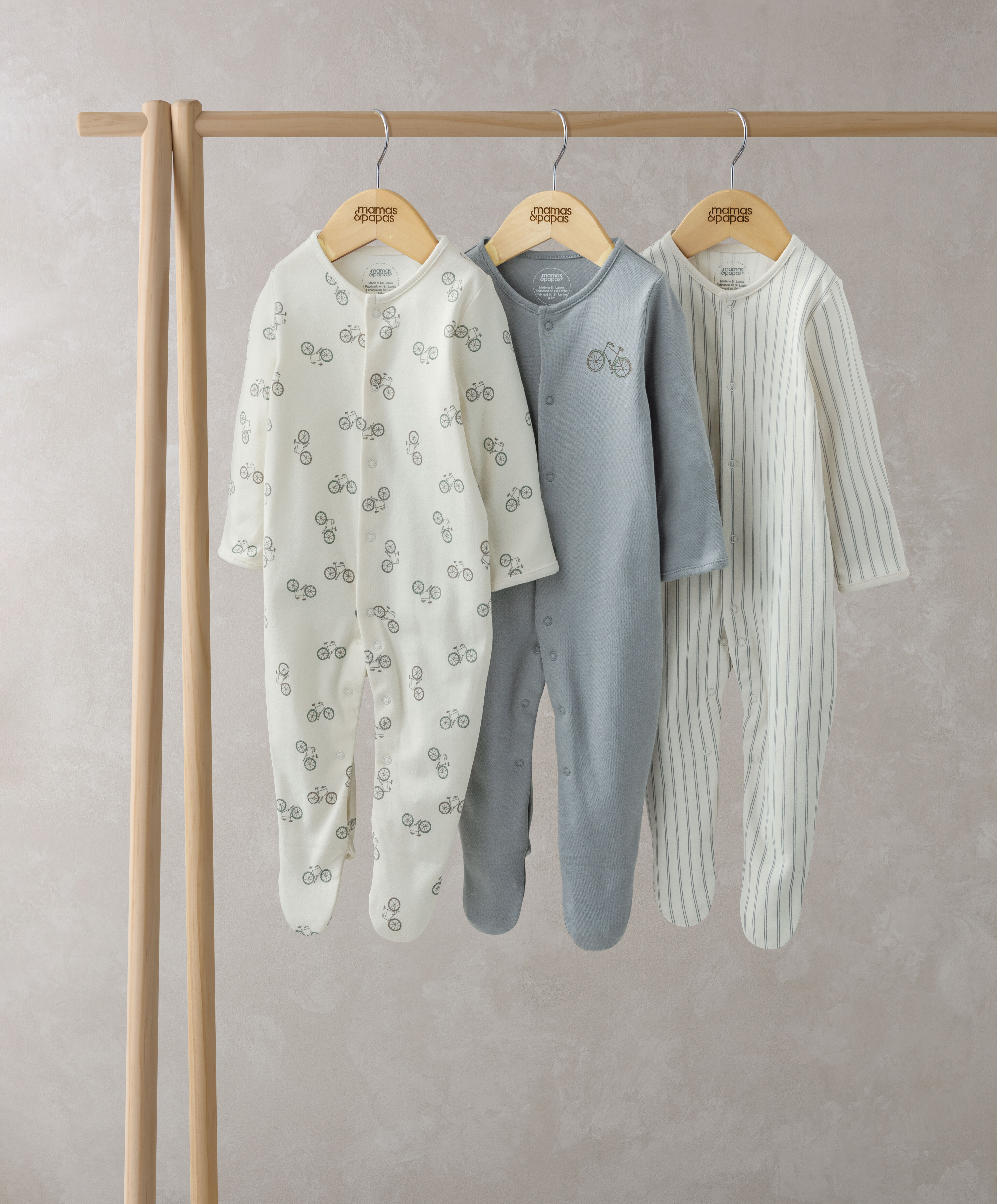 طقم بيجاما قطعة واحدة بنقشة دراجة - 3 قطع image number 1