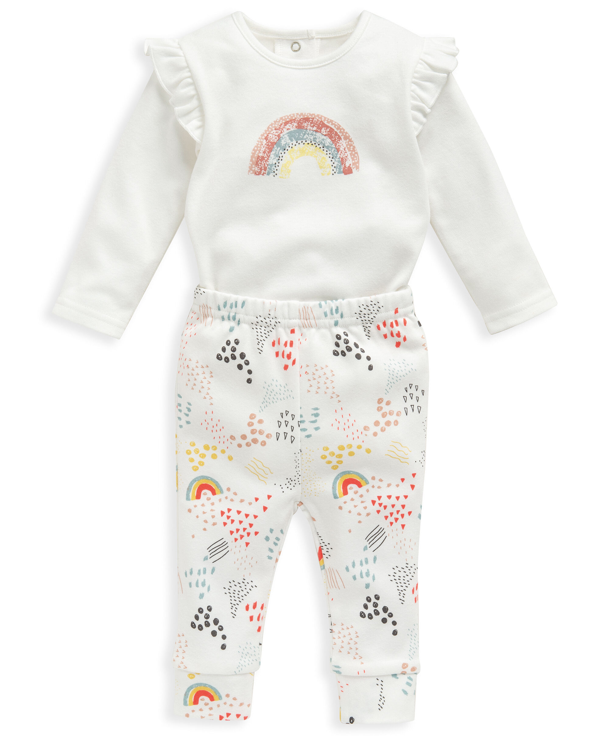 طقم بنقشة قوس قزح - قطعتان image number 1