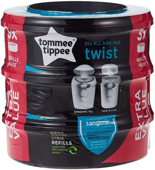 Tommee Tippee Sangenic Universal Cassette 3Pk image number 1